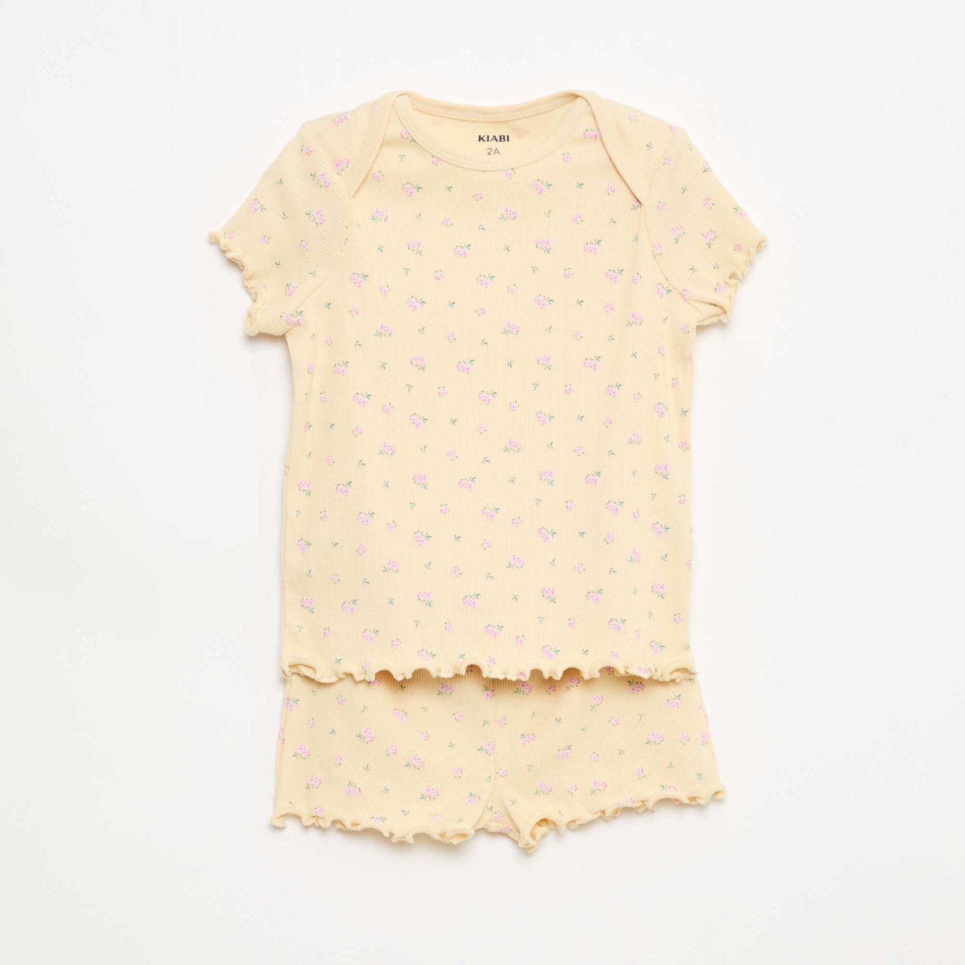 Ensemble de pyjama court t-shirt + short - 2 pièces BEIGE