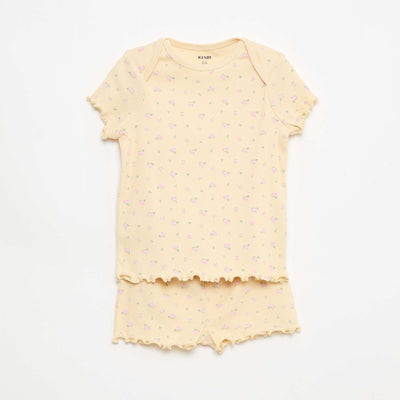 Ensemble de pyjama court t-shirt + short - 2 pièces BEIGE