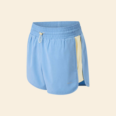 Short de sport color block BLEU