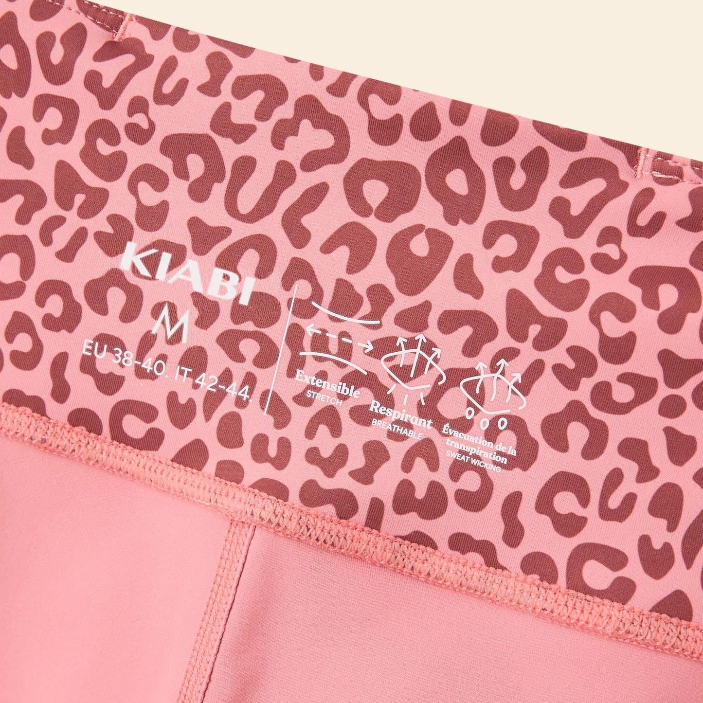 Legging de sport imprimé léopard ROSE