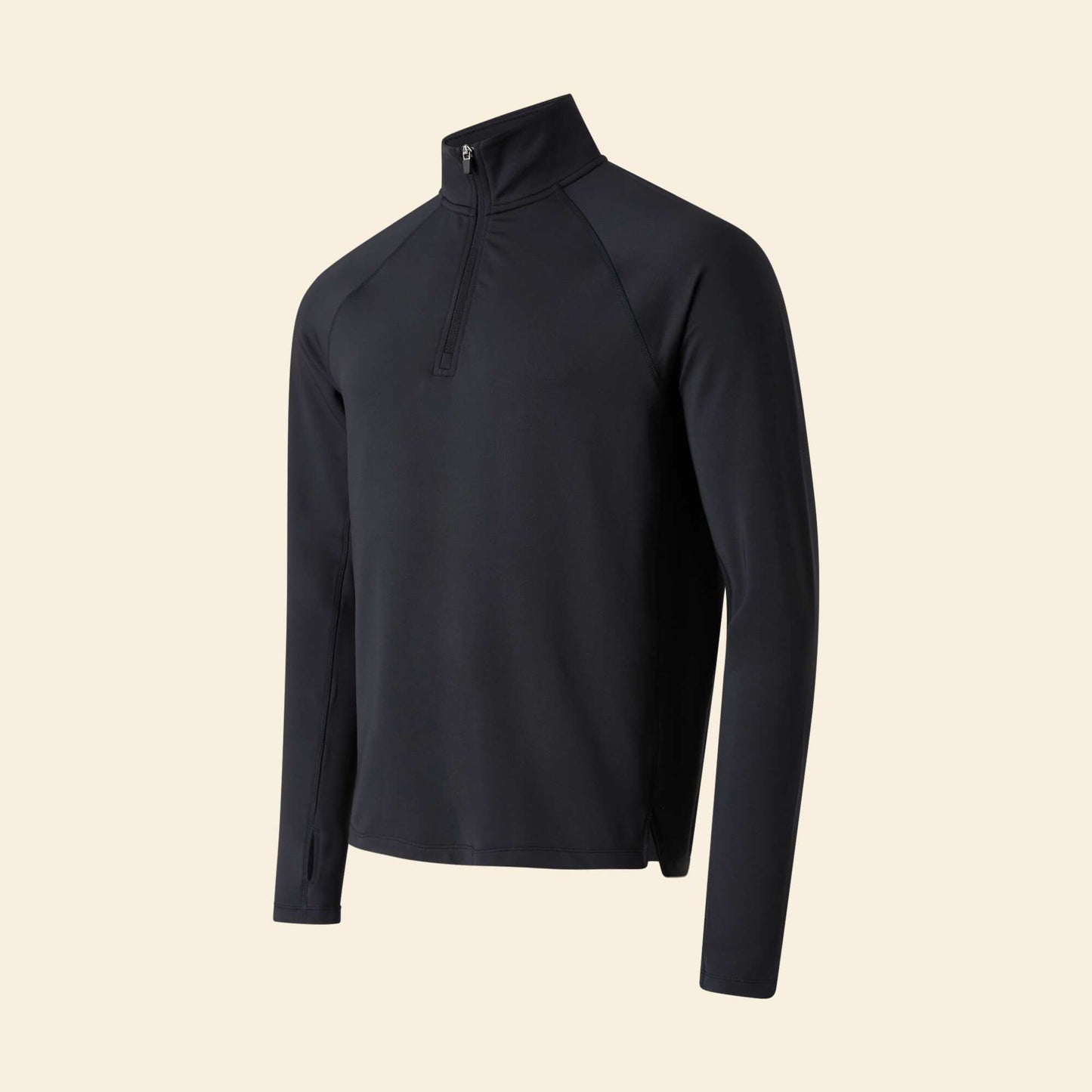 Gilet de sport à col zippé NOIR