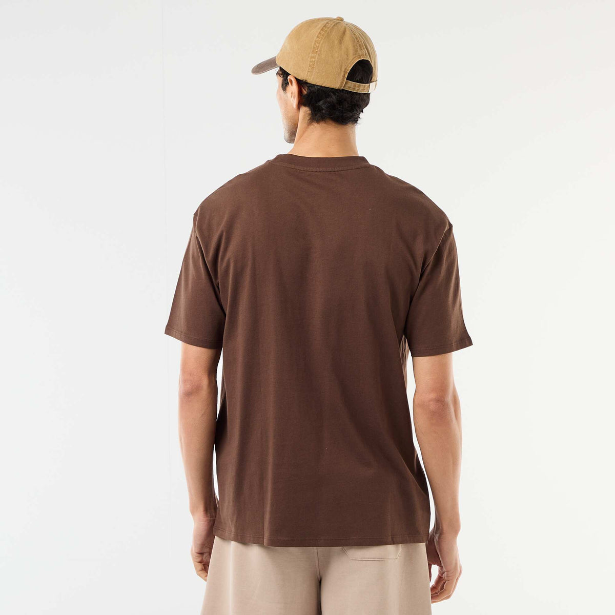 Tee-shirt uni confort fit / oversize MARRON