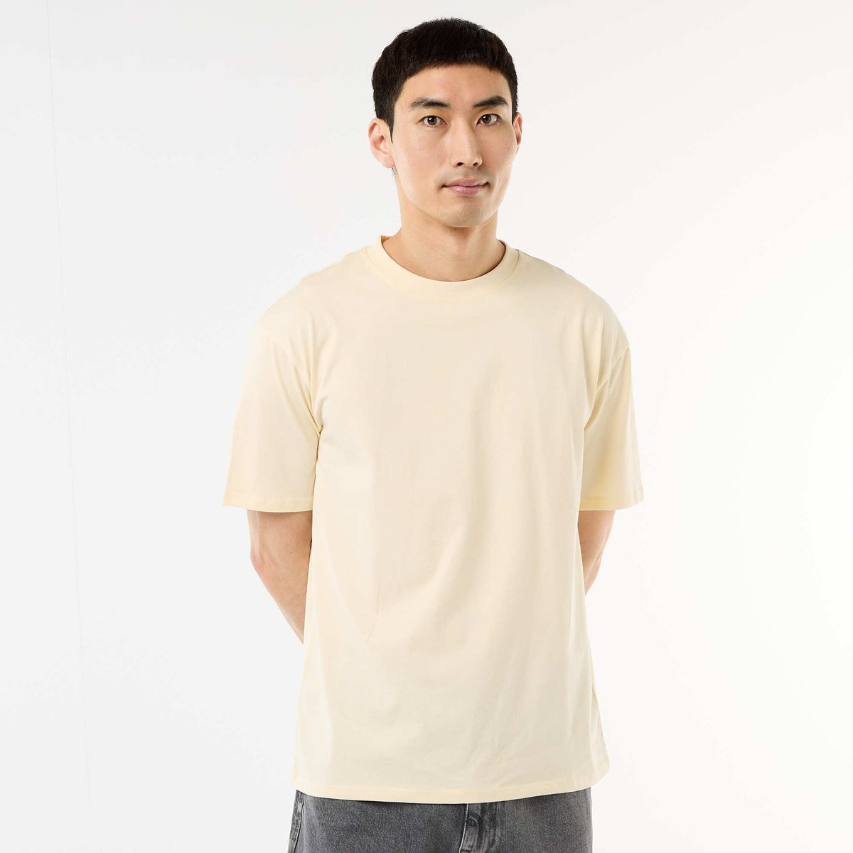Tee-shirt uni confort fit / oversize BEIGE