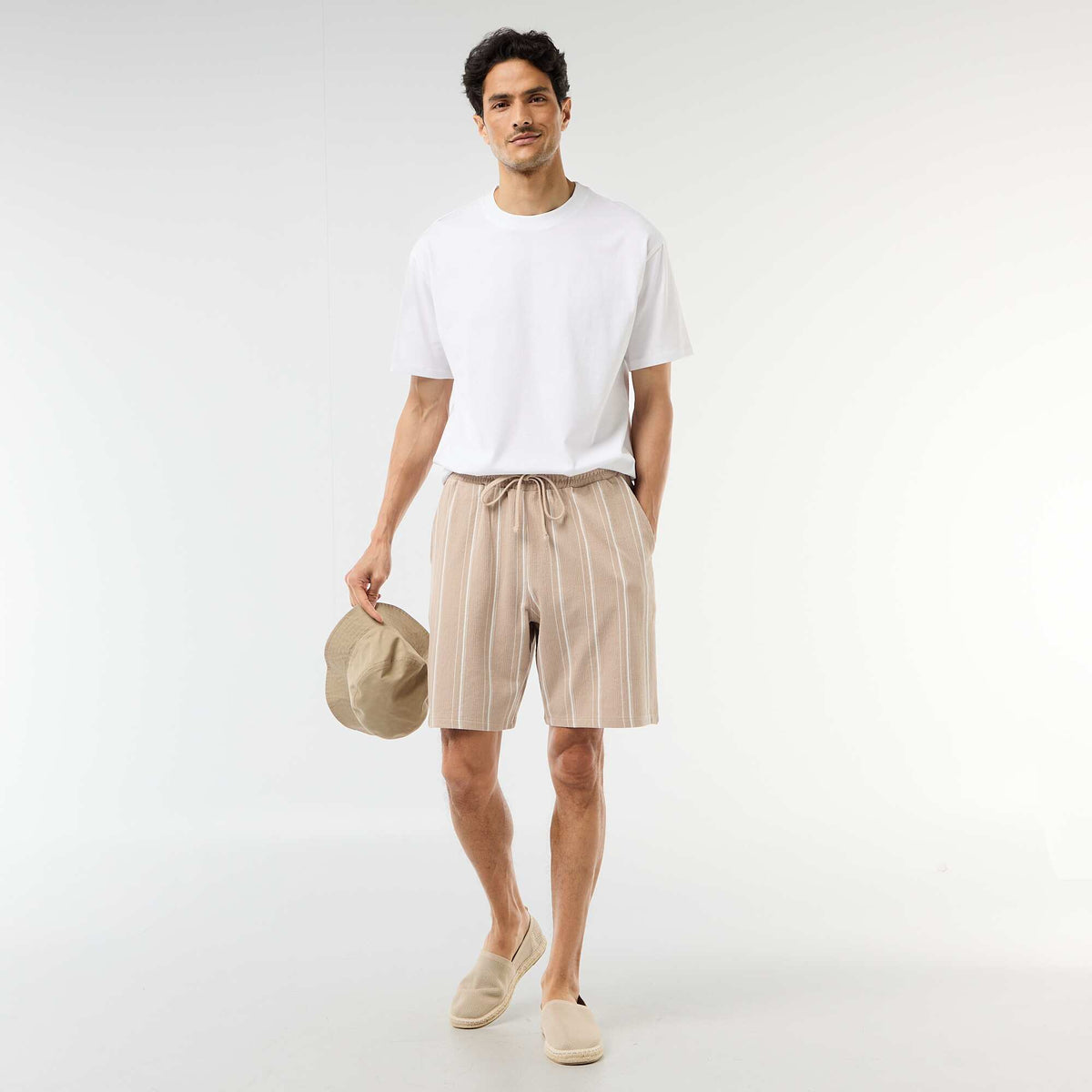 Tee-shirt uni confort fit / oversize BLANC