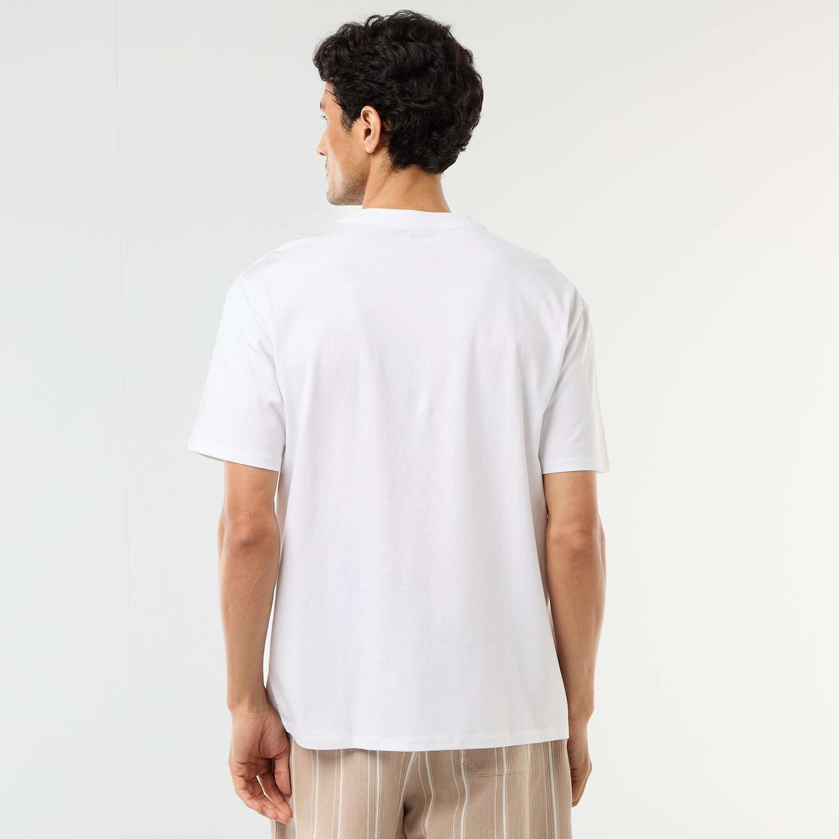 Tee-shirt uni confort fit / oversize BLANC