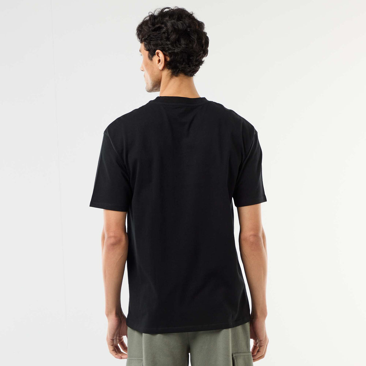 Tee-shirt uni confort fit / oversize NOIR
