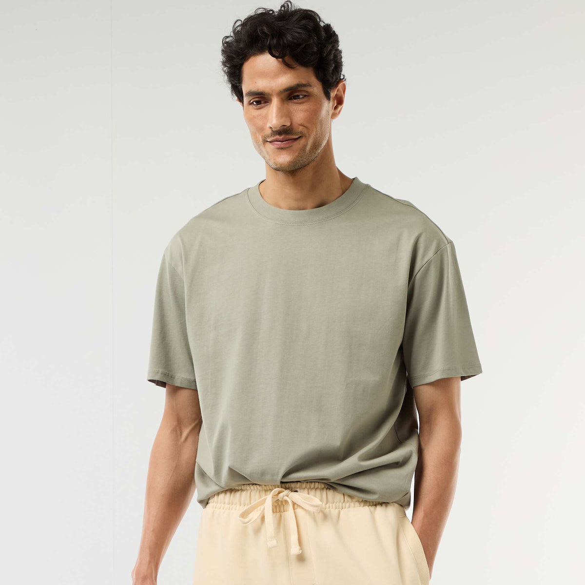 Tee-shirt uni confort fit / oversize VERT