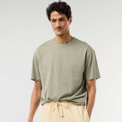 Tee-shirt uni confort fit / oversize VERT