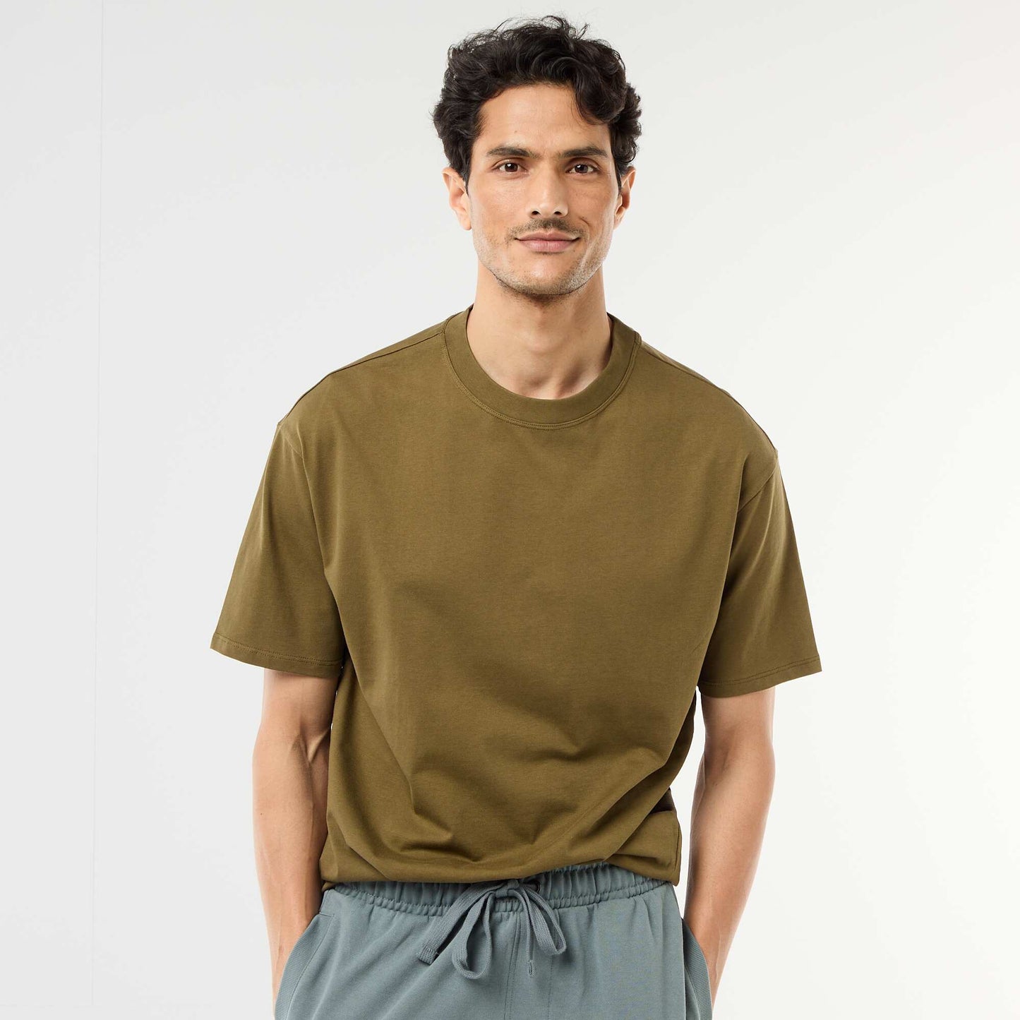 Tee-shirt uni confort fit / oversize VERT