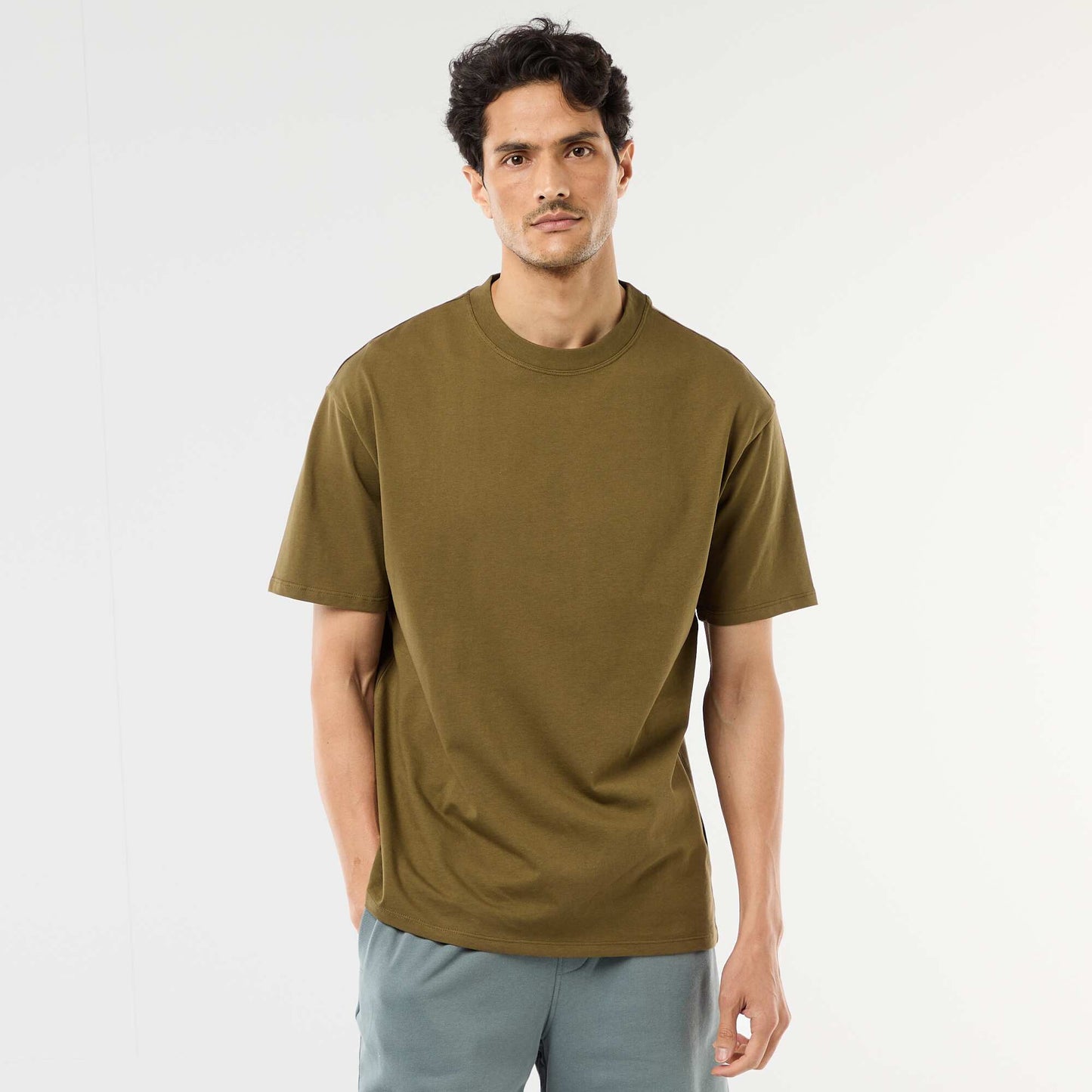 Tee-shirt uni confort fit / oversize VERT