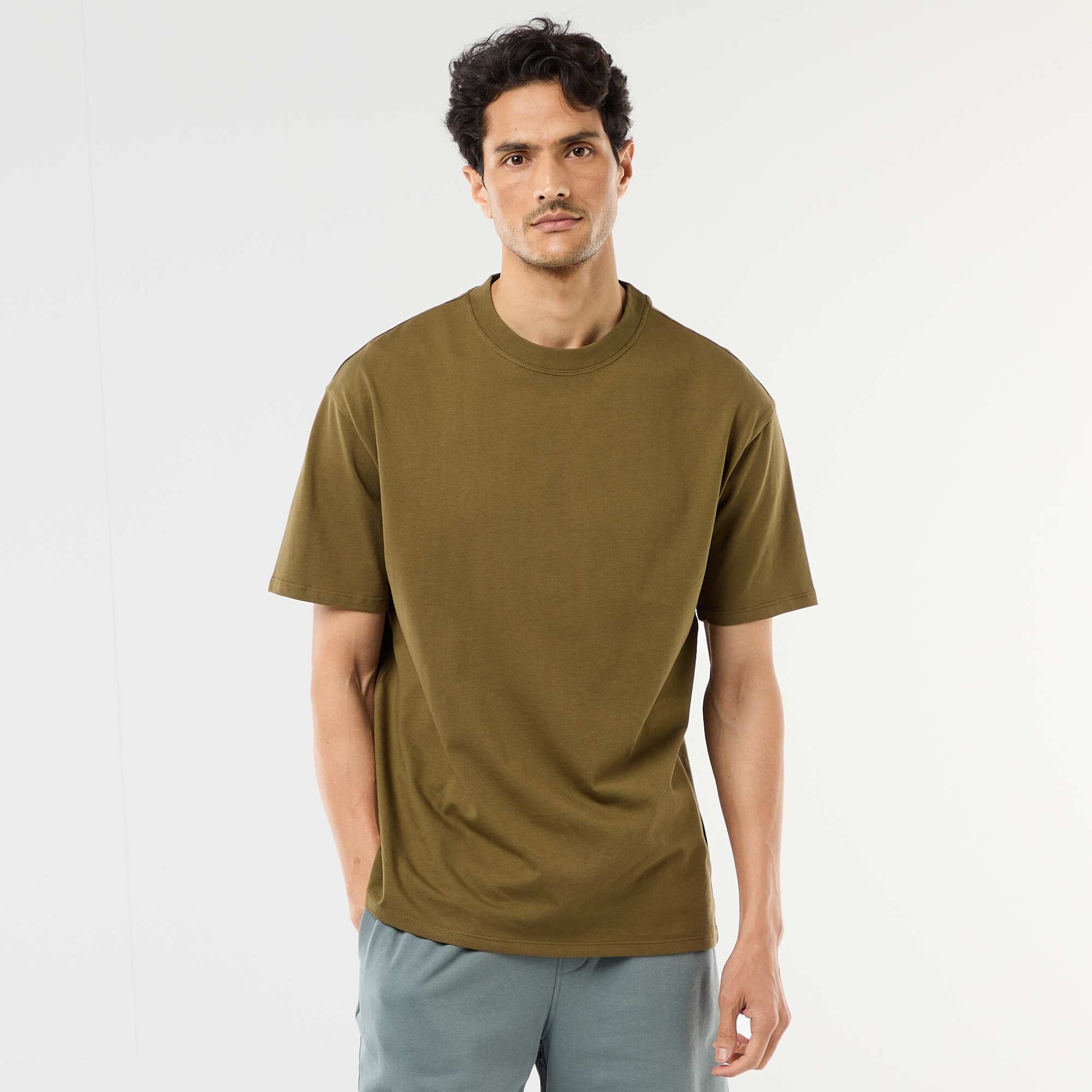 Tee-shirt uni confort fit / oversize VERT