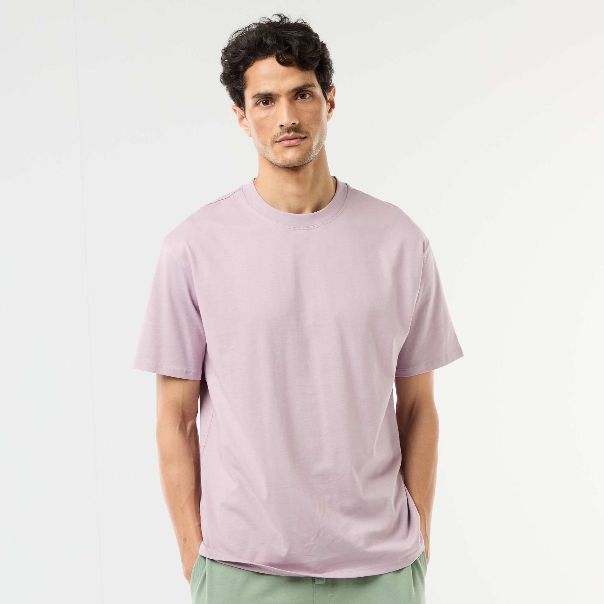 Tee-shirt uni confort fit / oversize VIOLET
