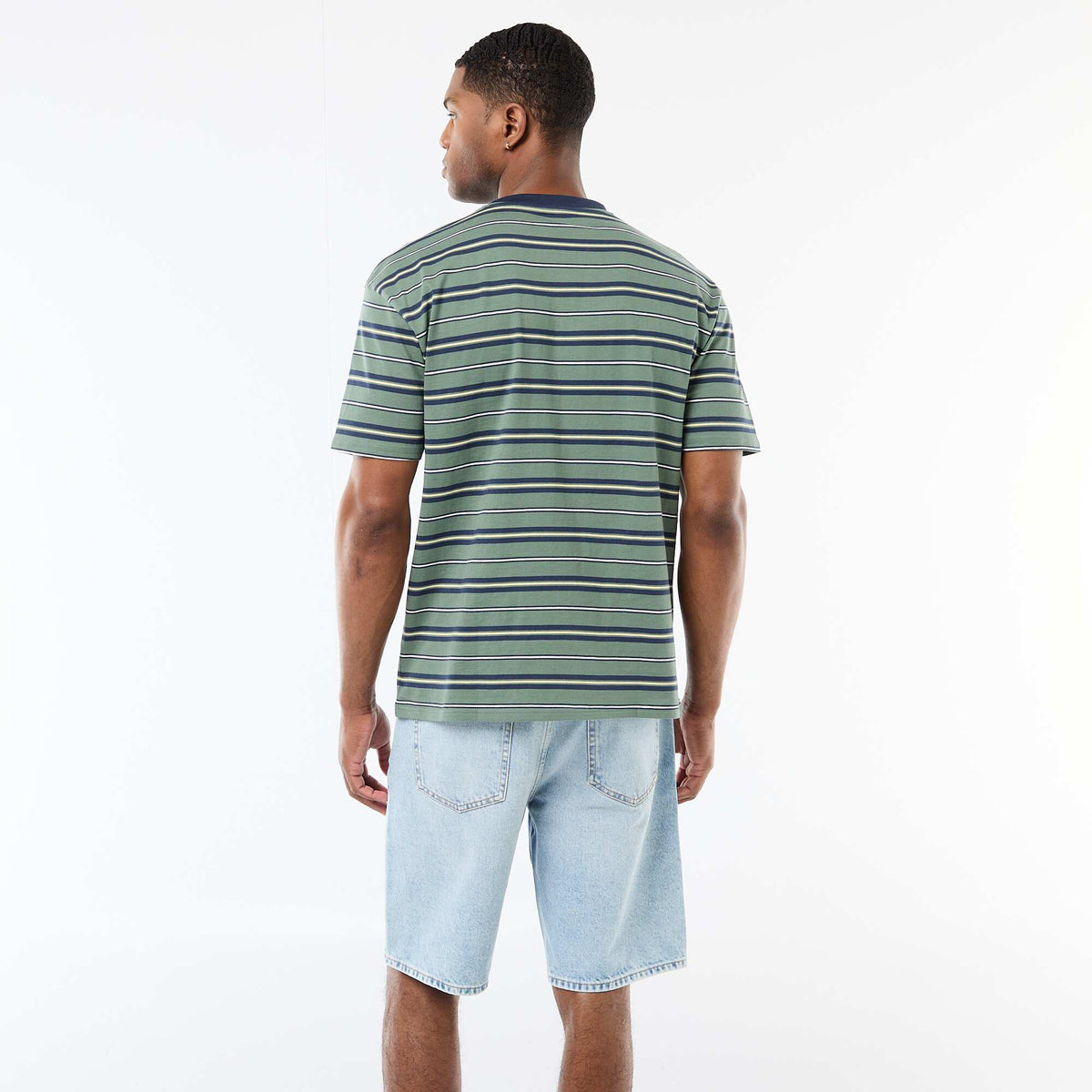 Tee-shirt basique rayé VERT