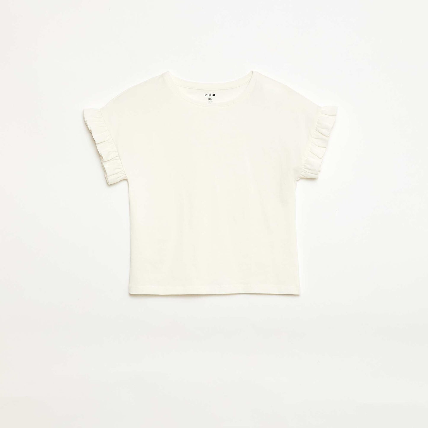 T-shirt à manches volantes BLANC