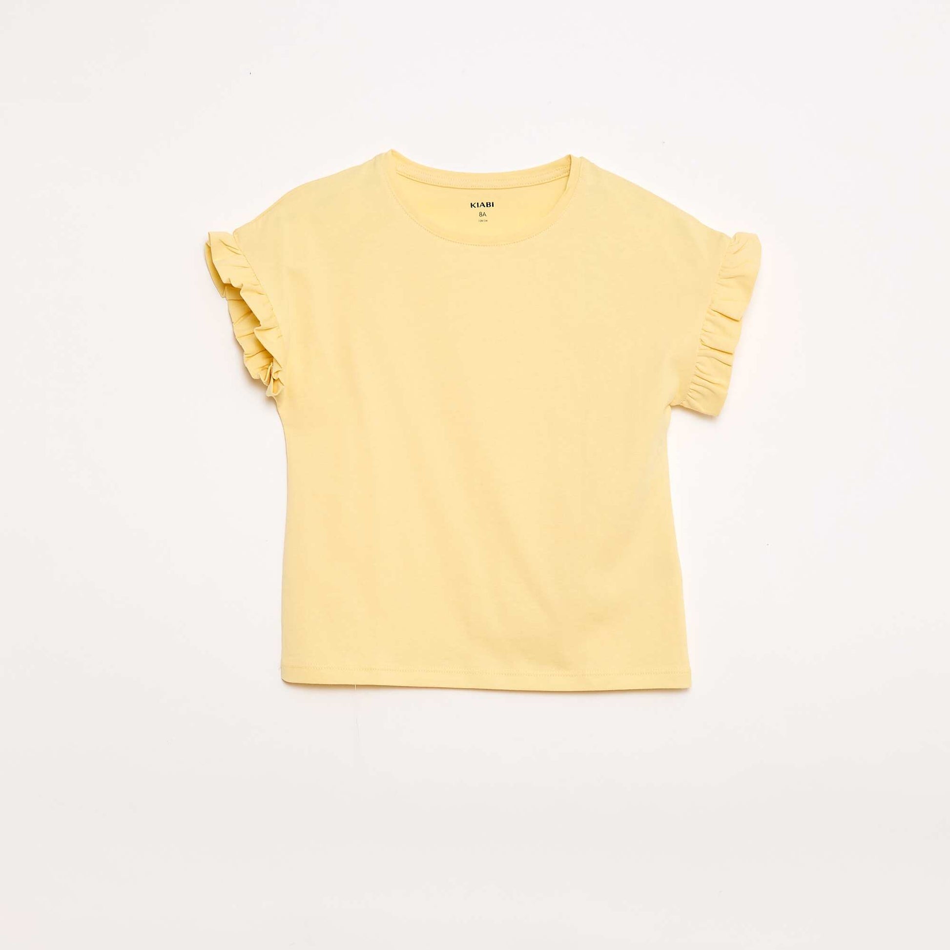 T-shirt à manches volantes JAUNE