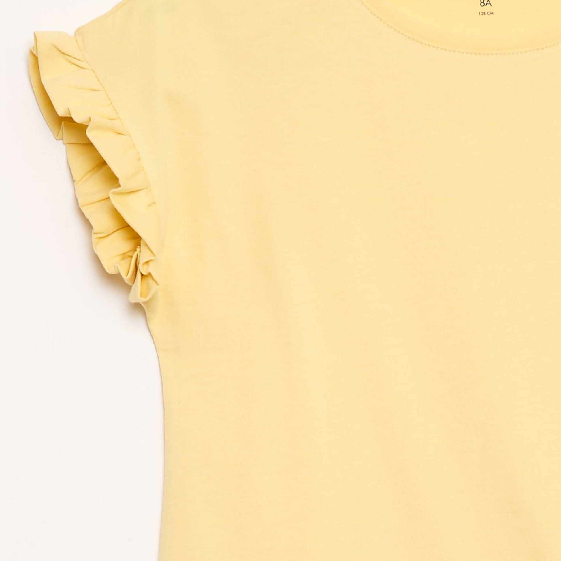 T-shirt à manches volantes JAUNE