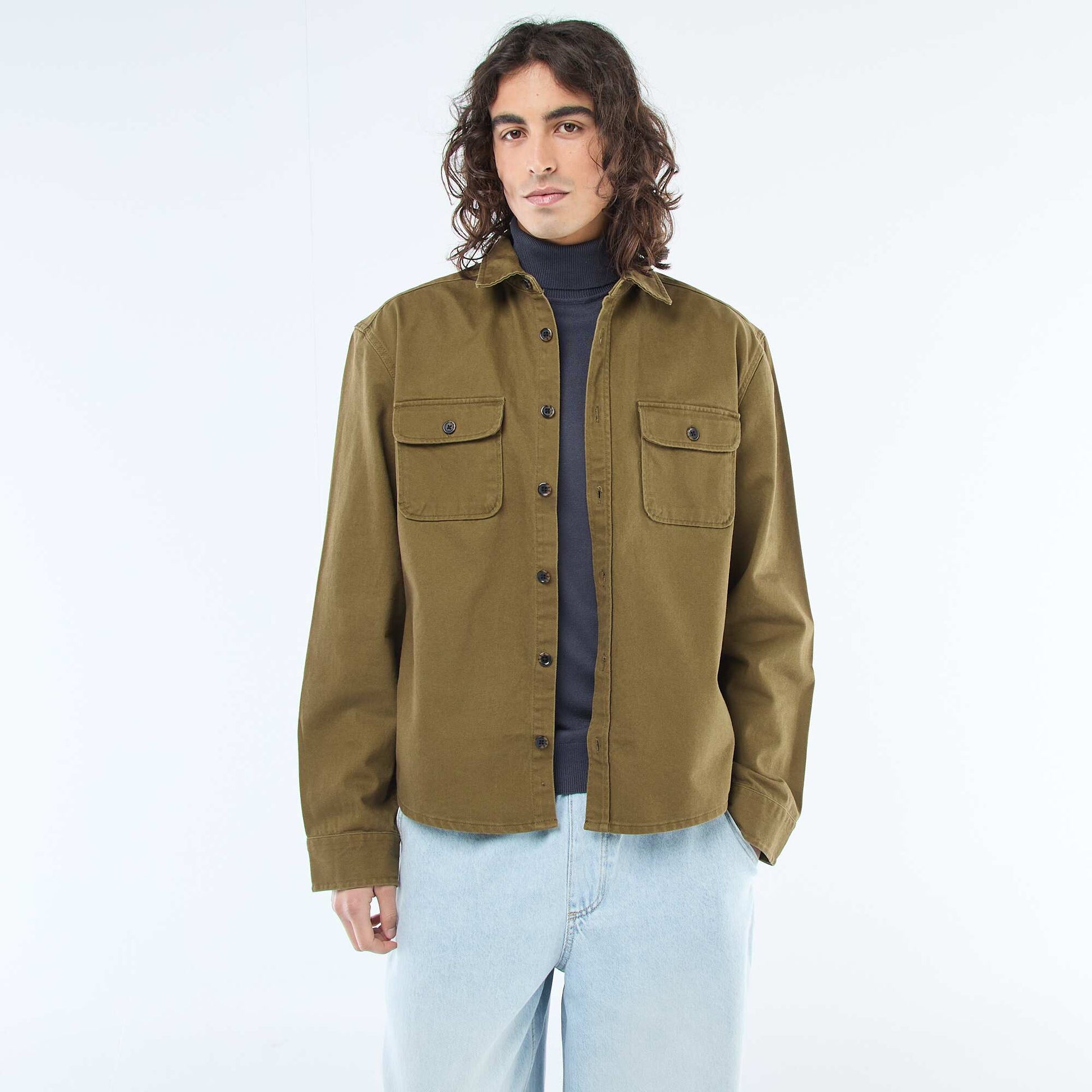 Surchemise en coton VERT