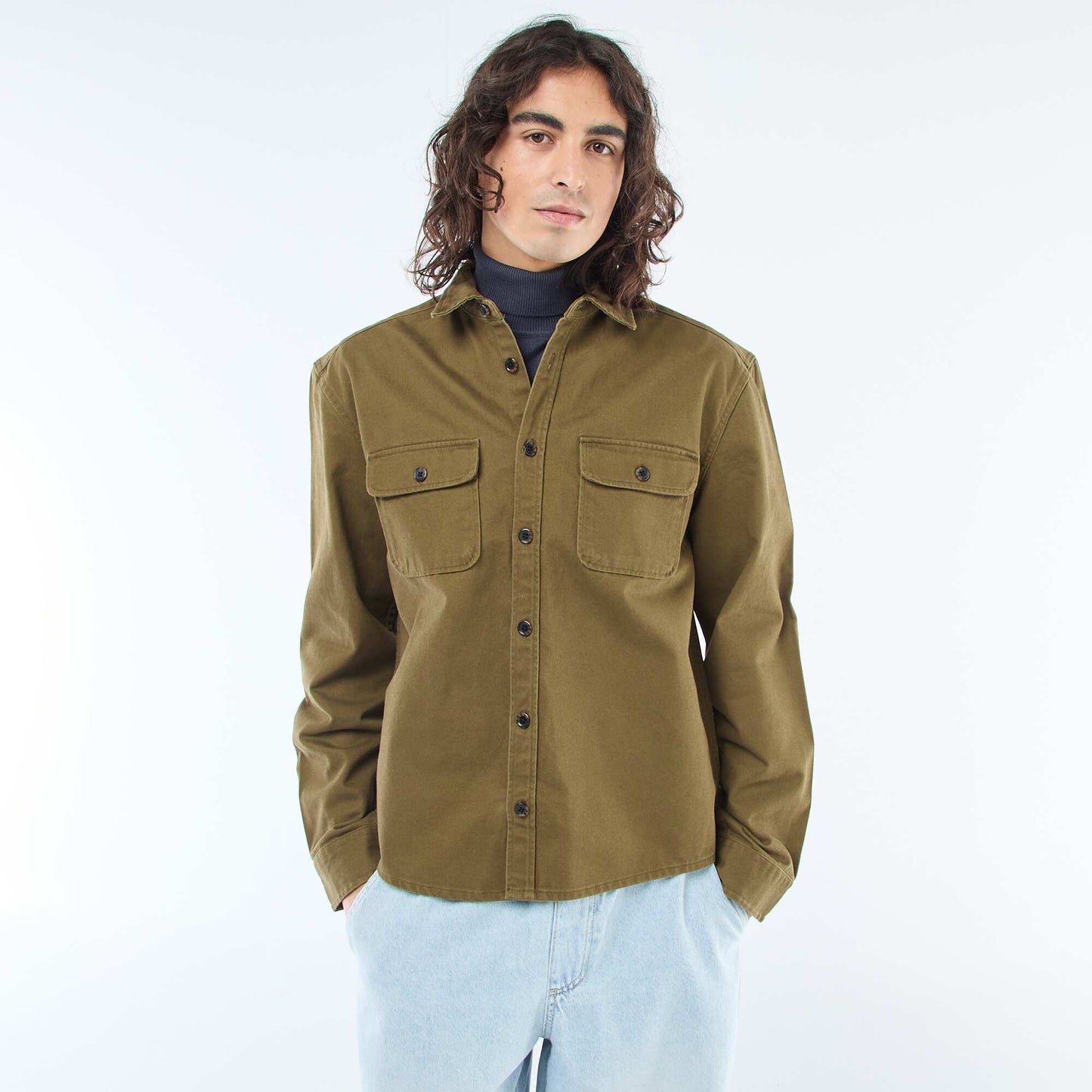 Surchemise en coton VERT