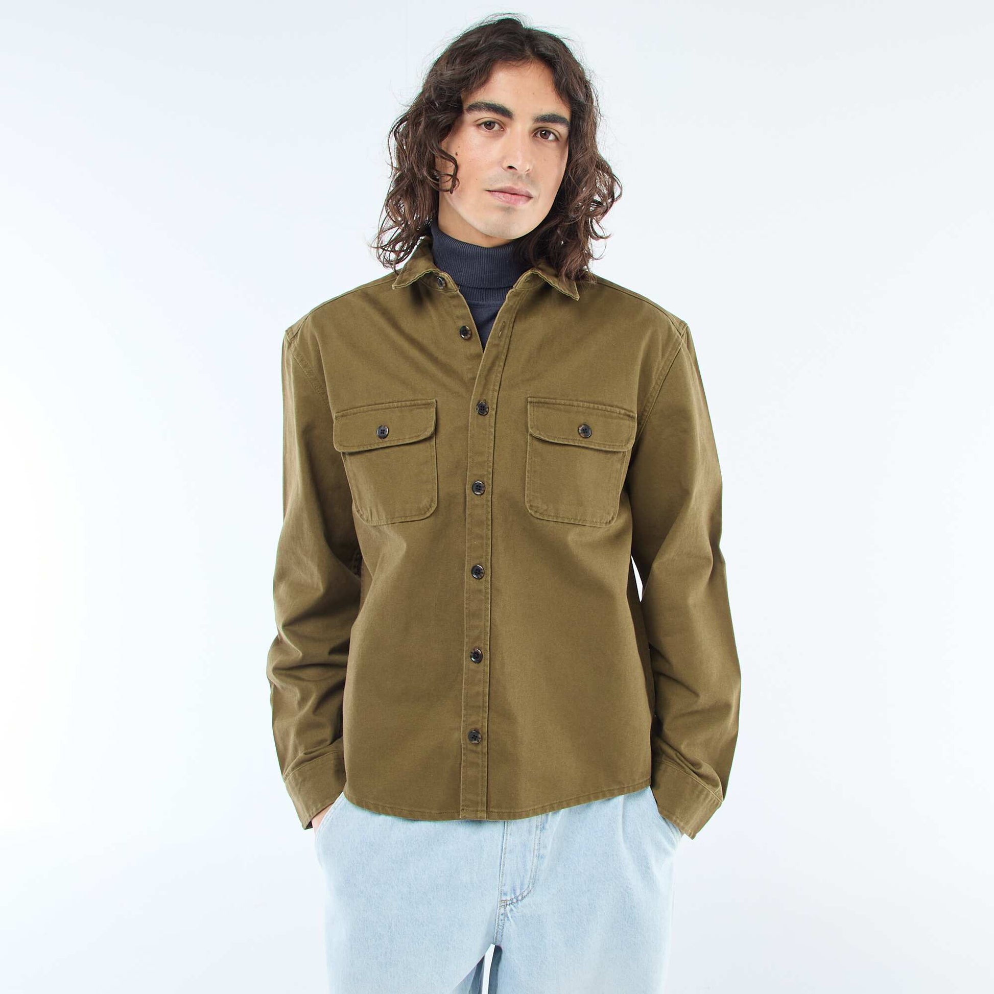 Surchemise en coton VERT