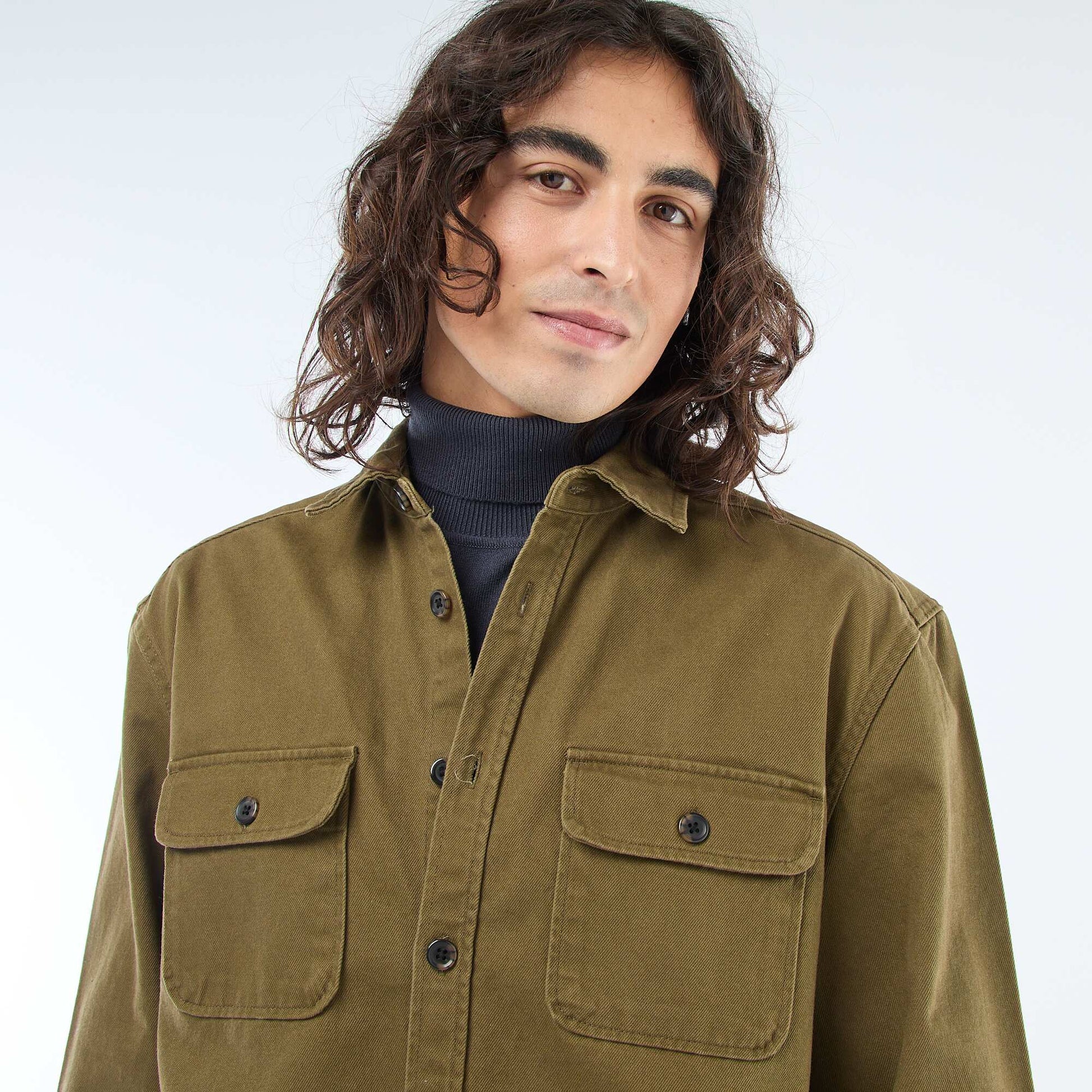 Surchemise en coton VERT