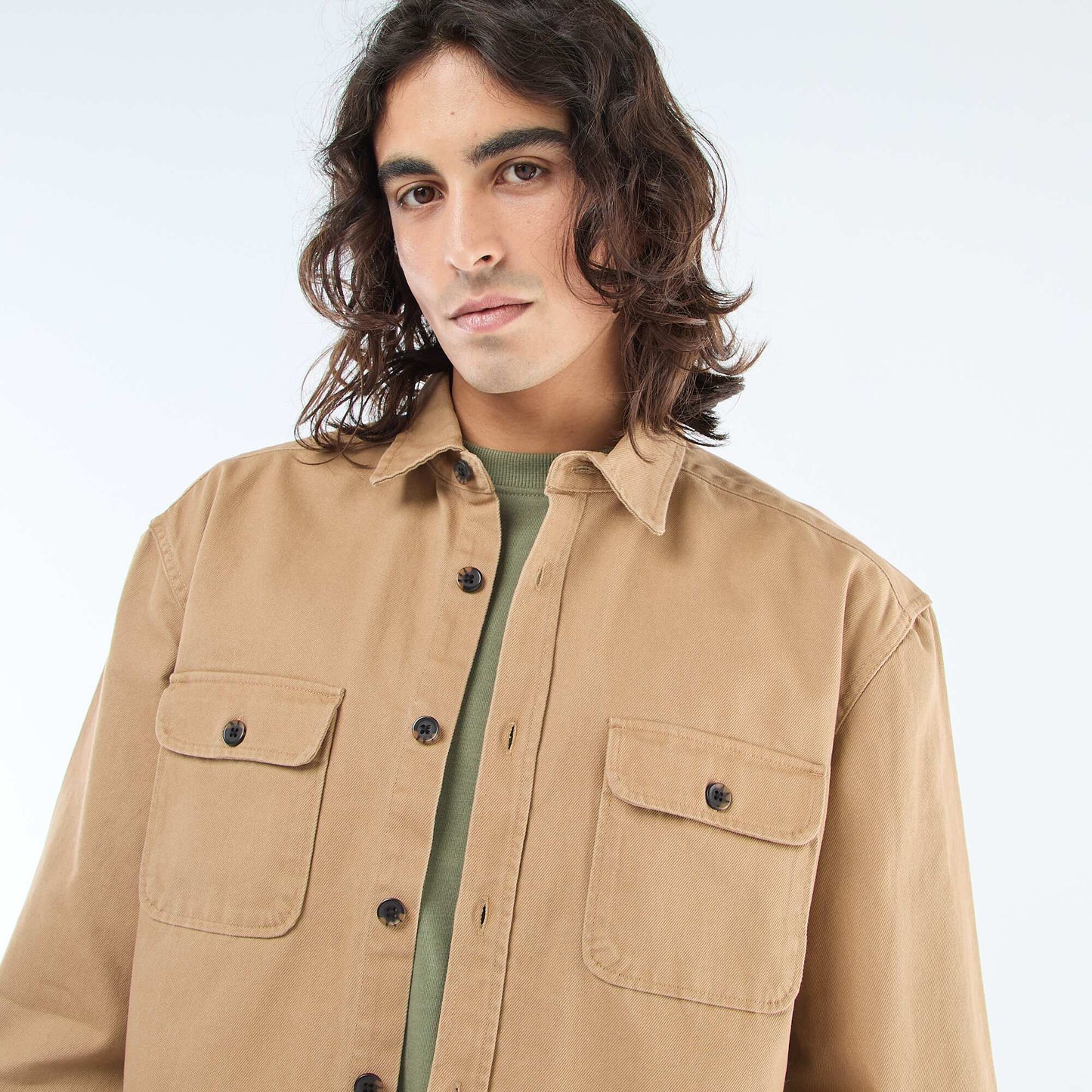 Surchemise en coton BEIGE