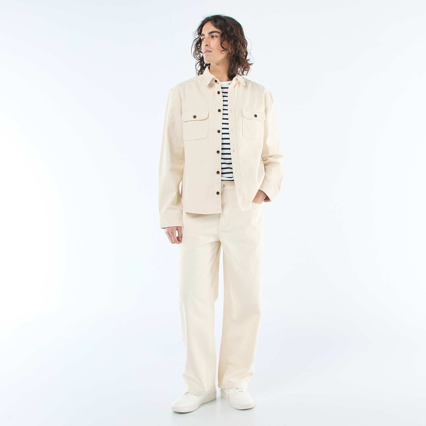 Surchemise en coton BLANC