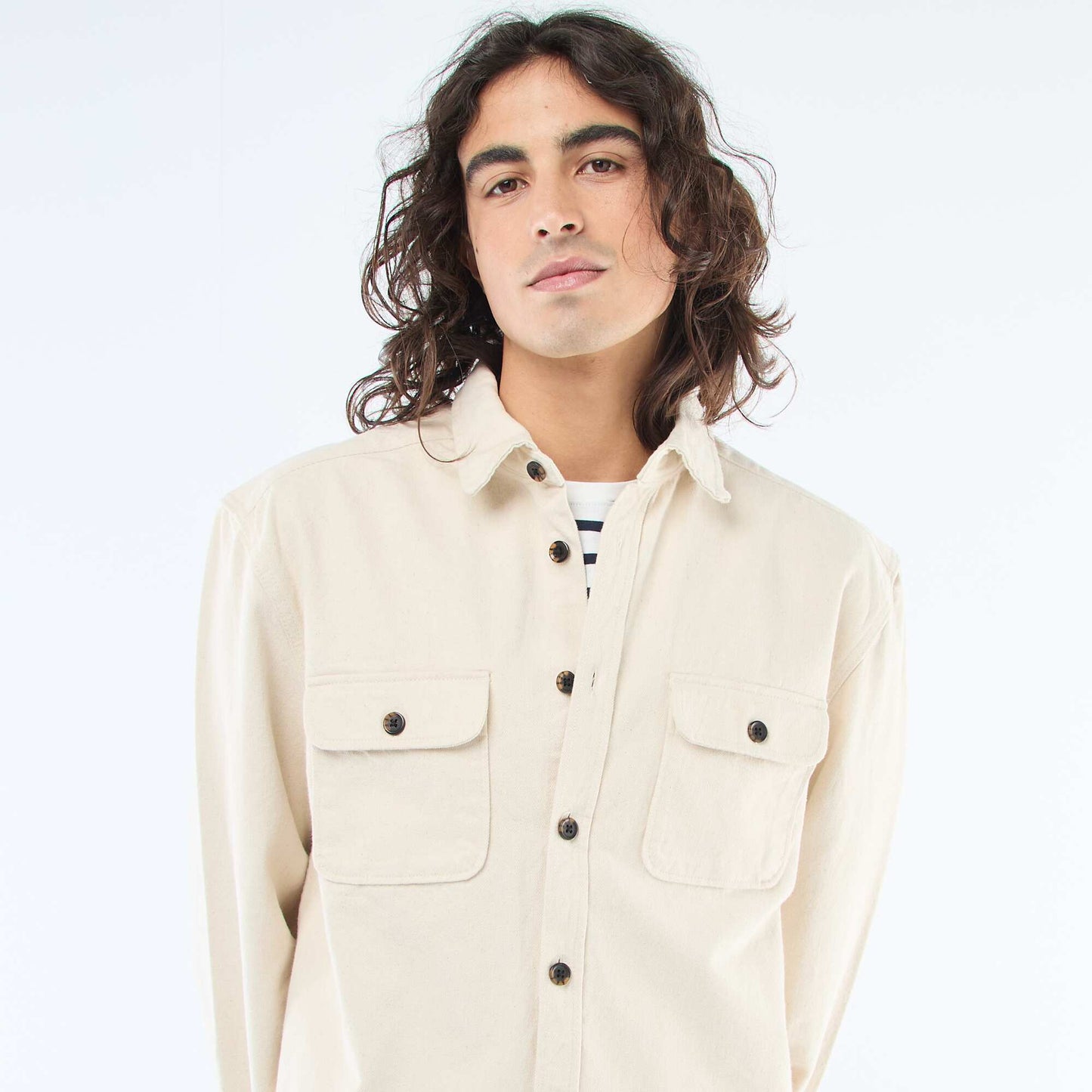 Surchemise en coton BLANC