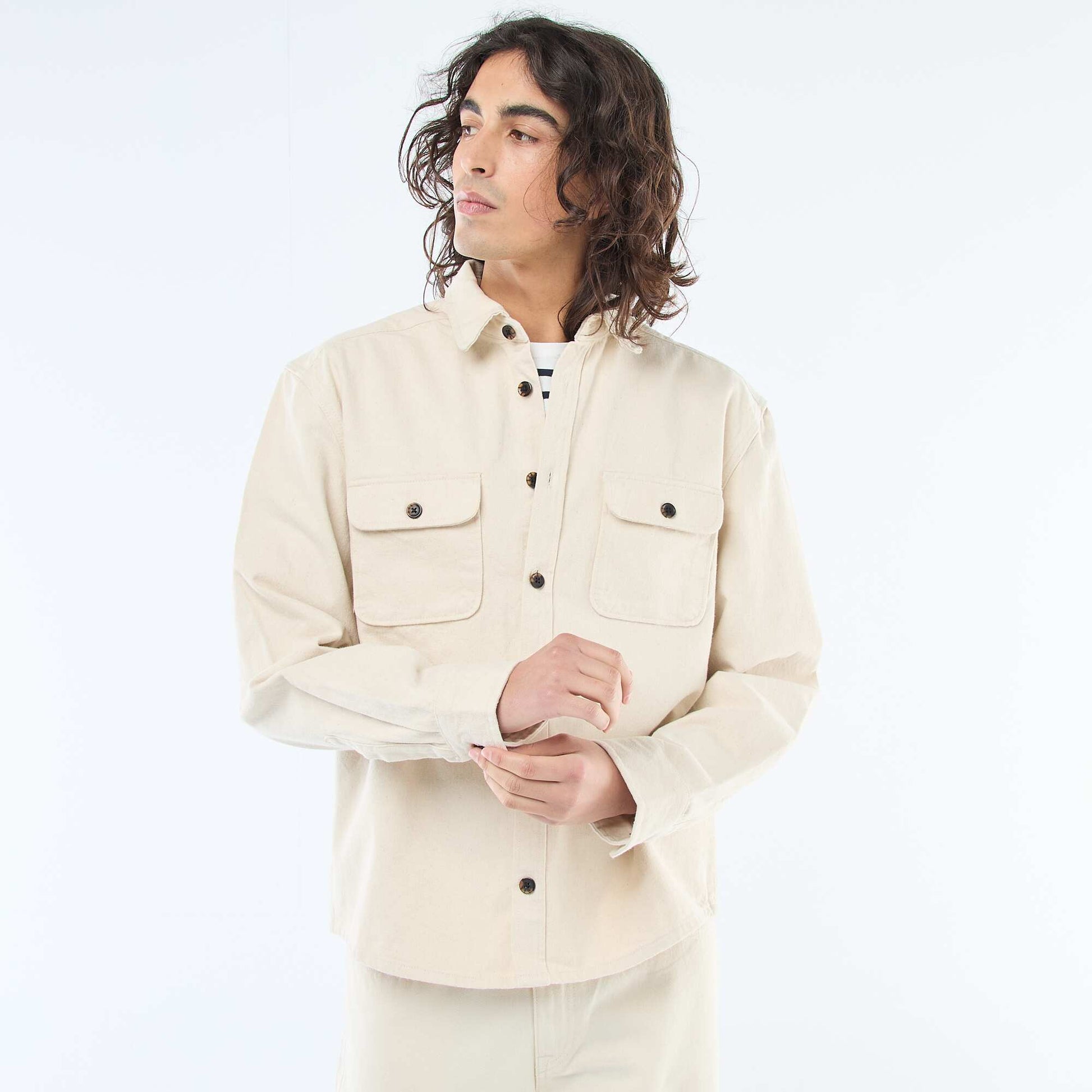 Surchemise en coton BLANC