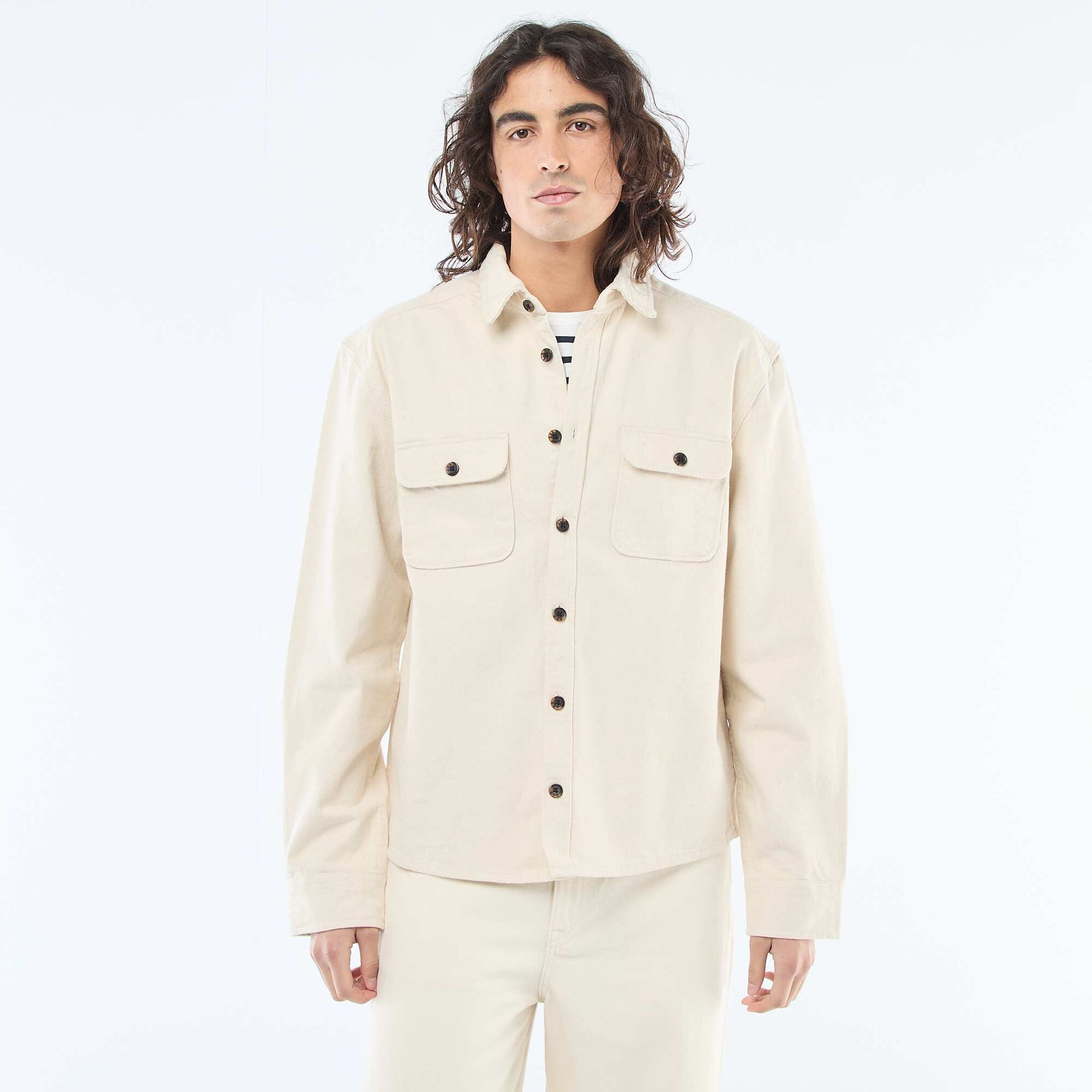 Surchemise en coton BLANC