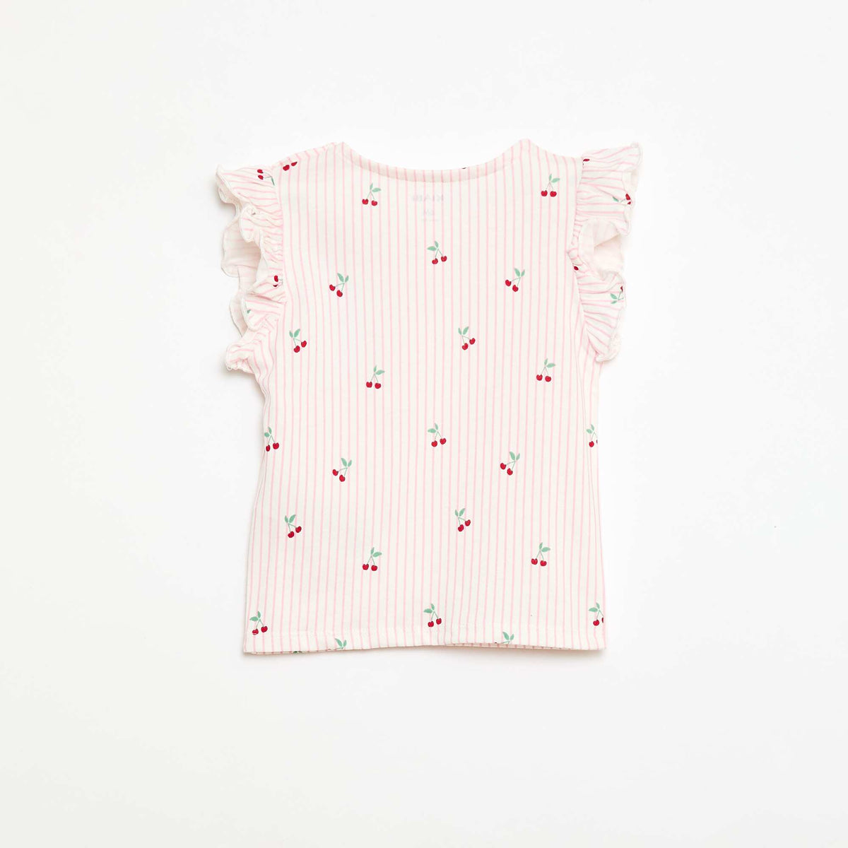 T-shirt en jersey manches courtes volantées ROSE
