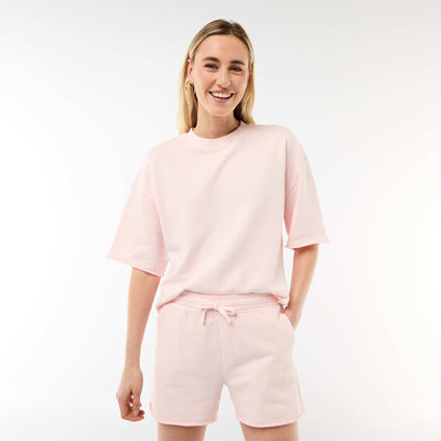 T-shirt manches 3/4 en French Terry ROSE