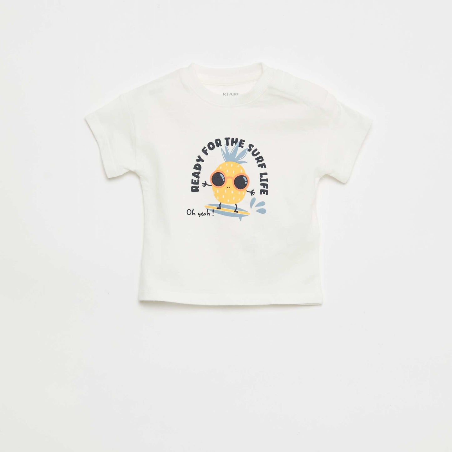 Ensemble 2 pièces en coton  T-shirt + short BLANC