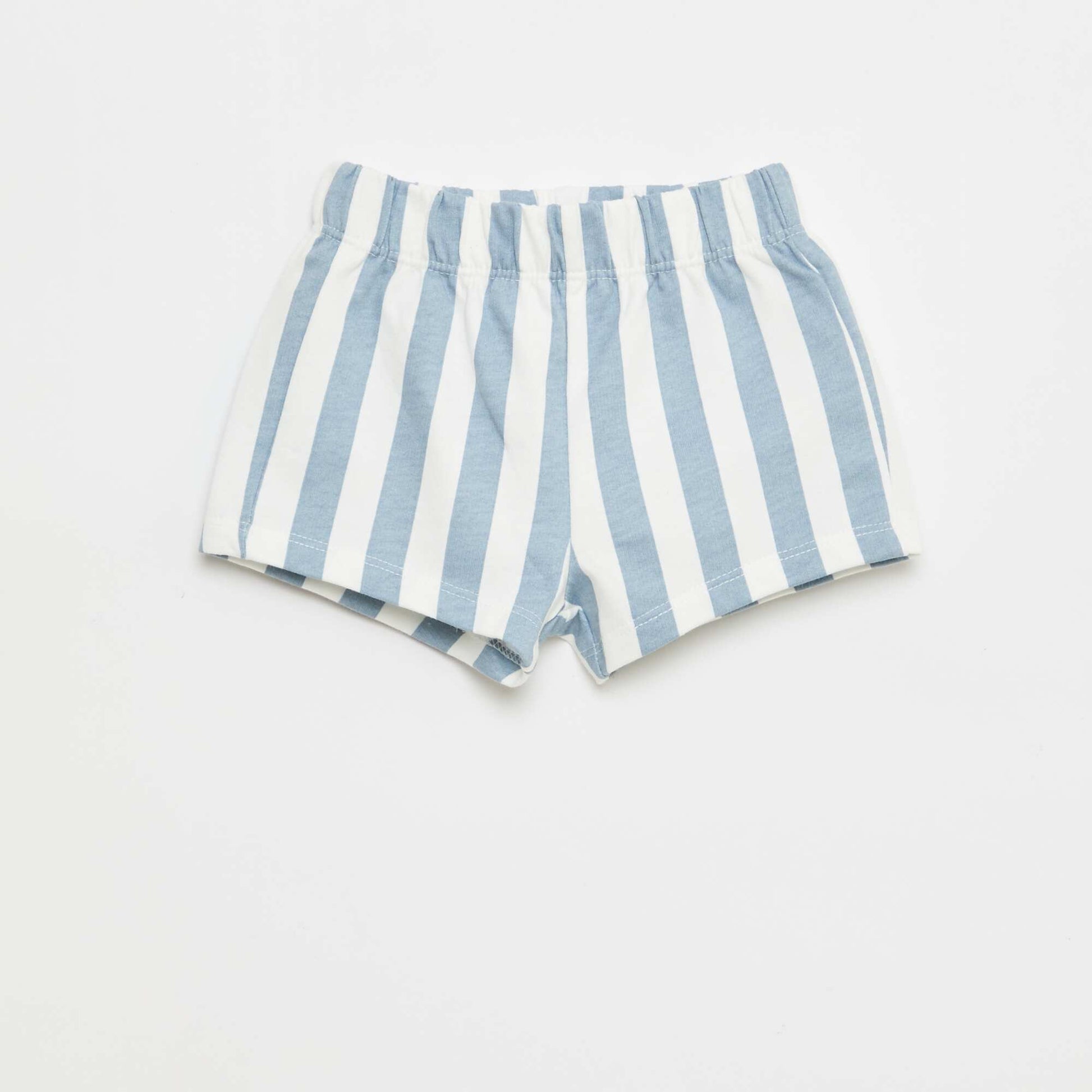 Ensemble 2 pièces en coton  T-shirt + short BLANC