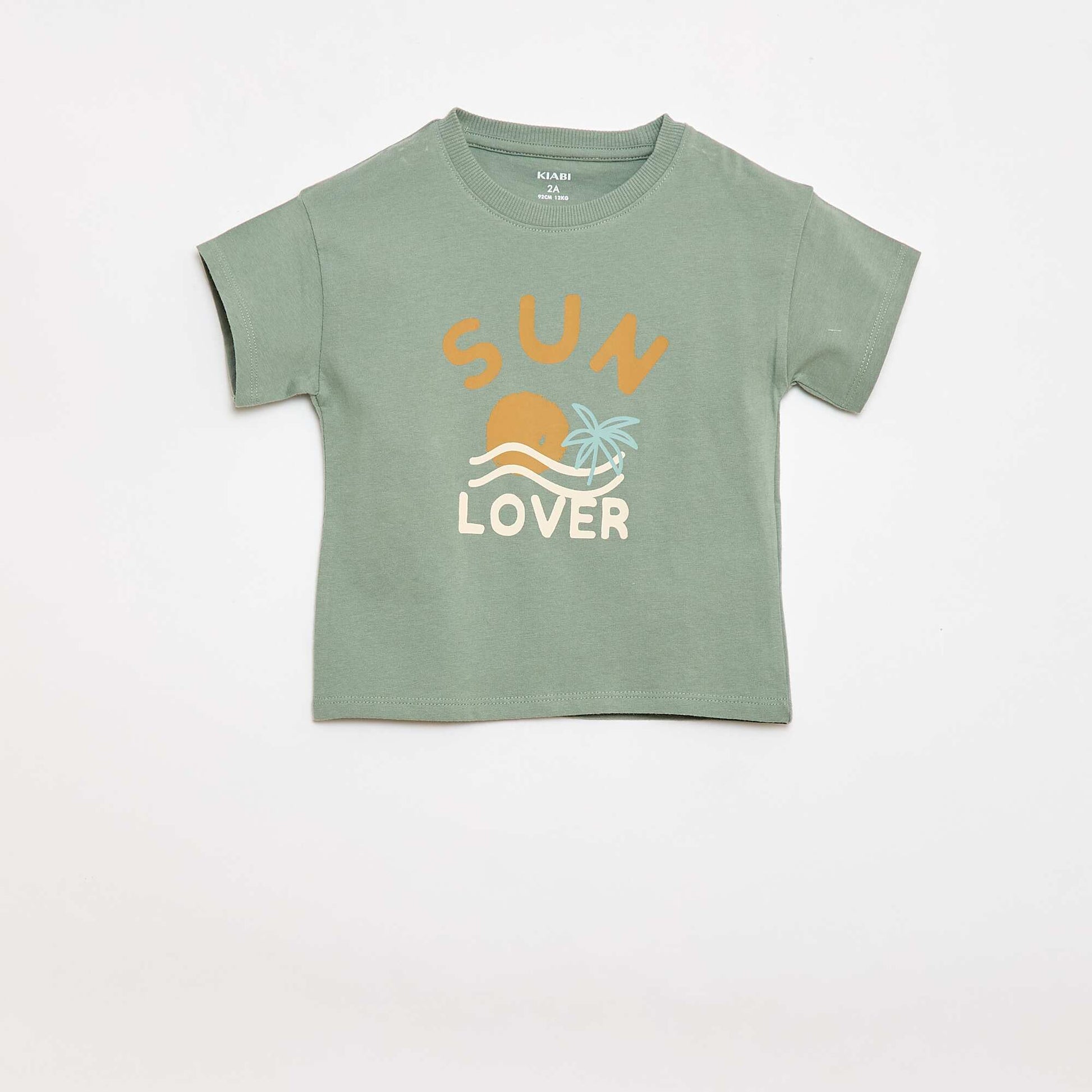 Ensemble 2 pièces en coton  T-shirt + short VERT