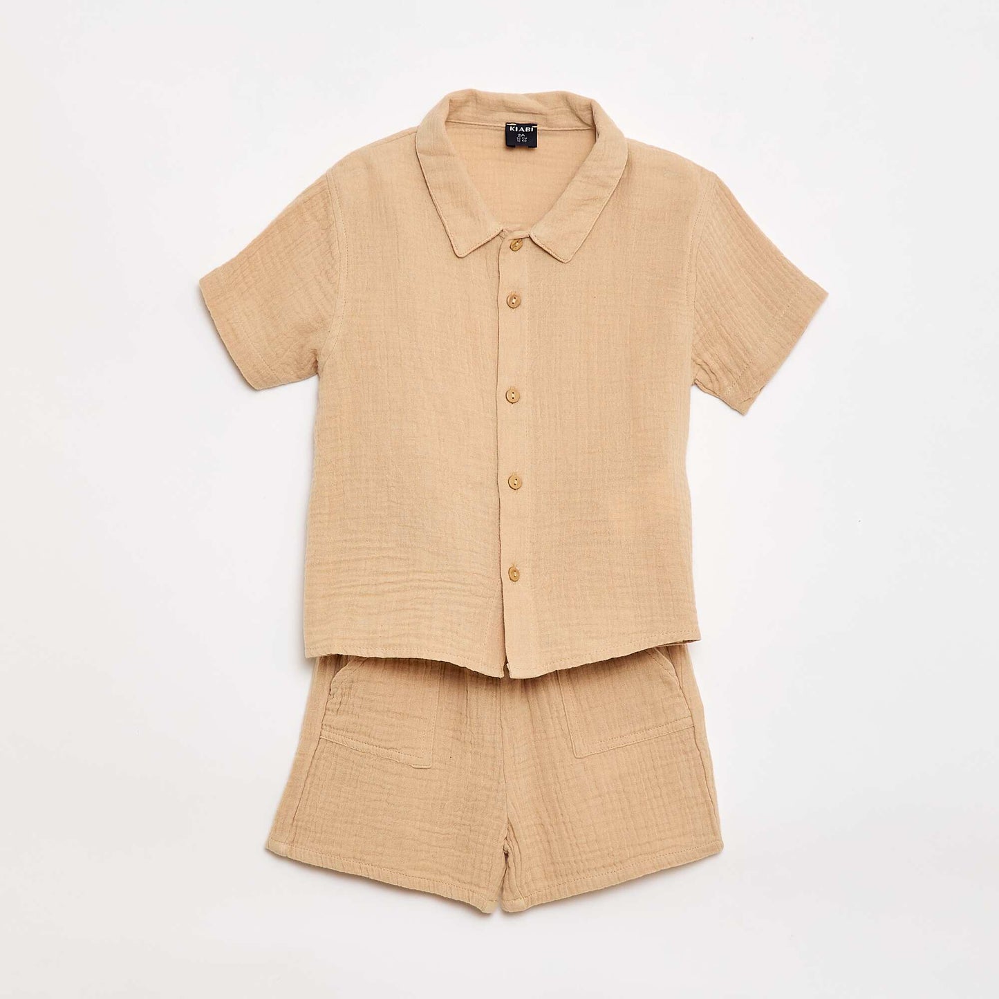 Ensemble deux pièces chemise + short BEIGE
