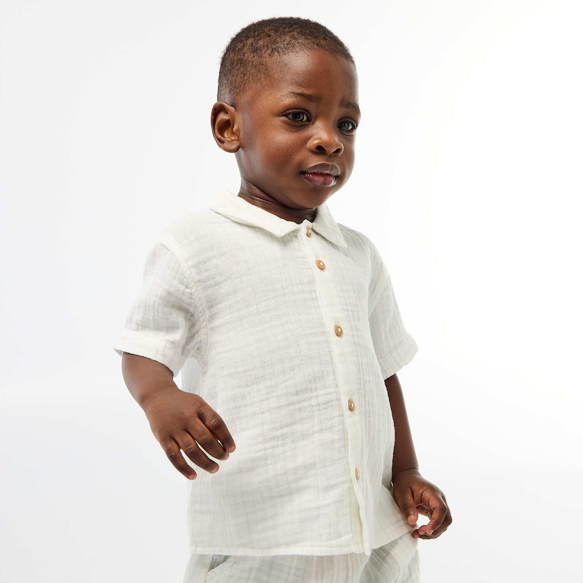 Ensemble deux pièces chemise + short BLANC