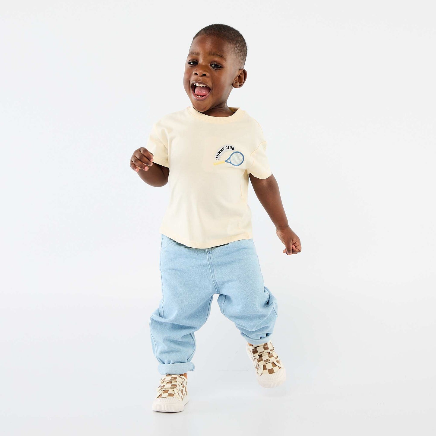 Ensemble t-shirt + pantalon en denim - 2 pièces BLEU
