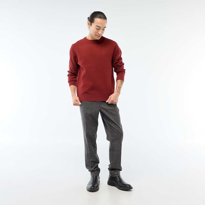 Pantalon esprit 'jogger' à carreaux NOIR