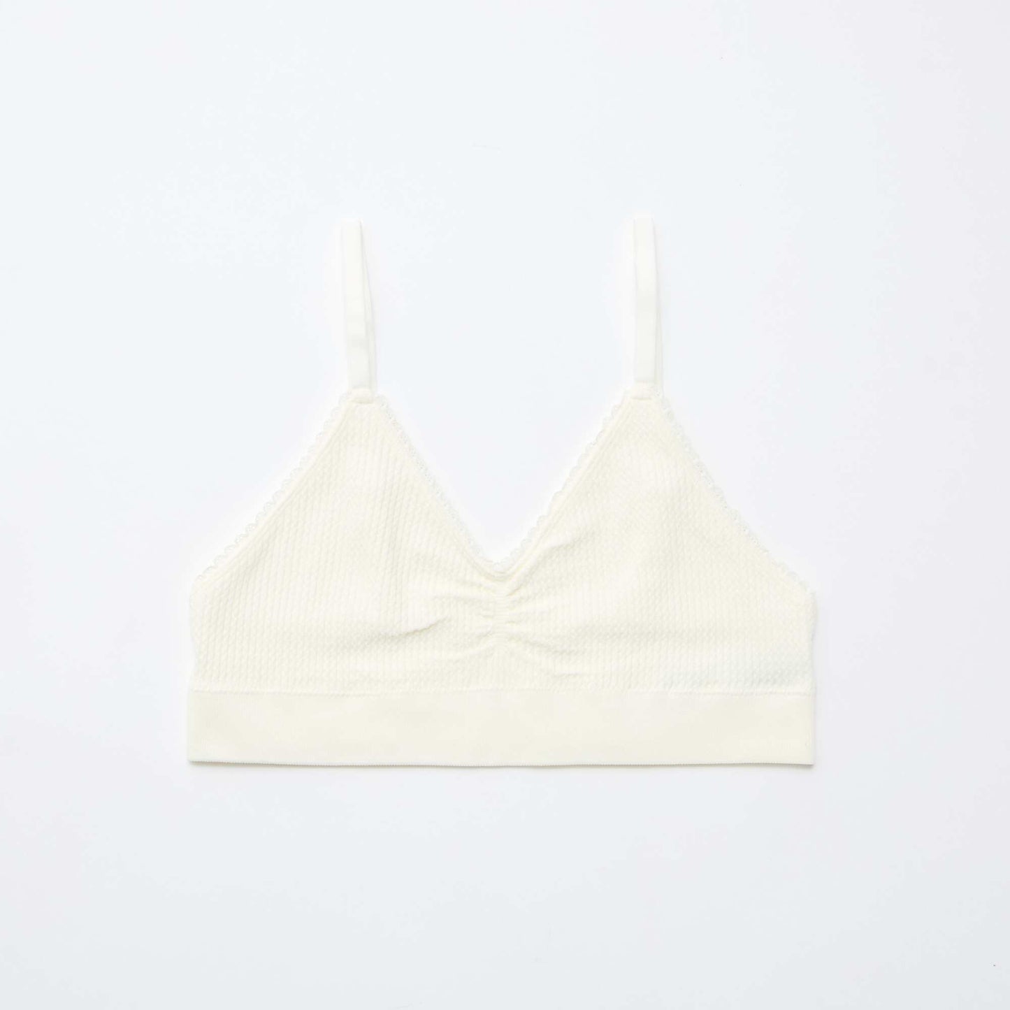 Lot de 2 brassières en maille reliefée BLANC/JAUNE