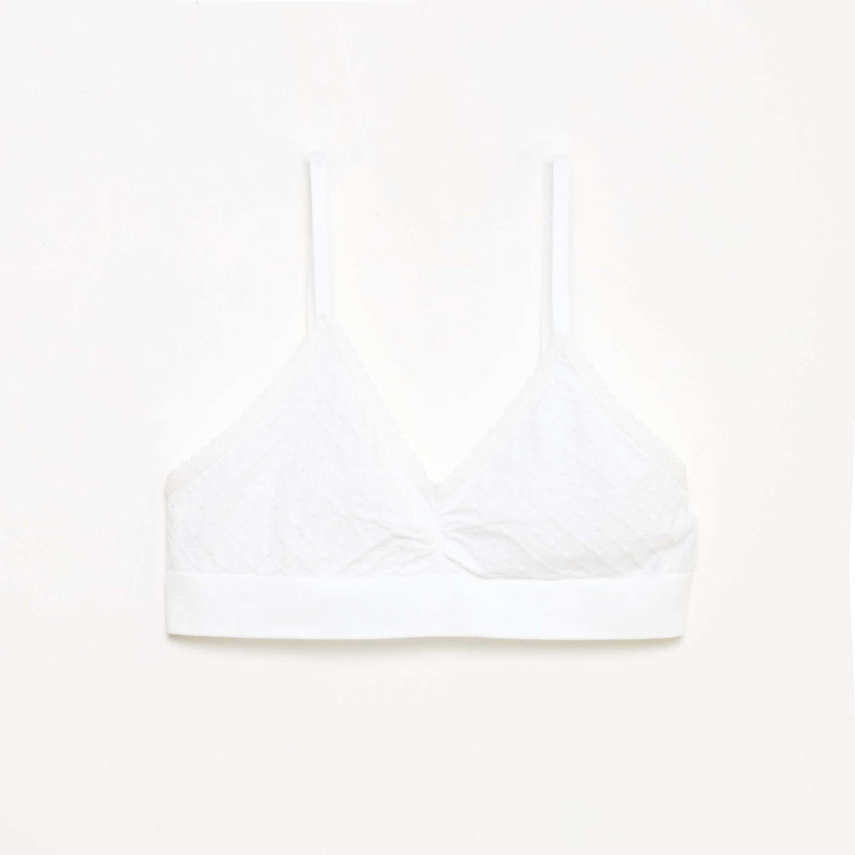 Lot 2 brassières en maille matelassée BLANC/NOIR
