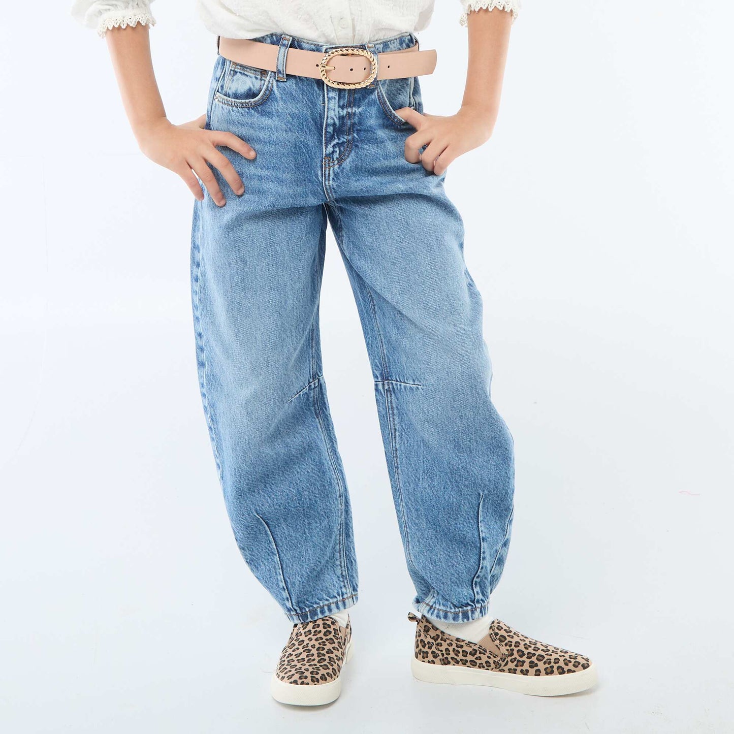 Jean forme balloon BLEU