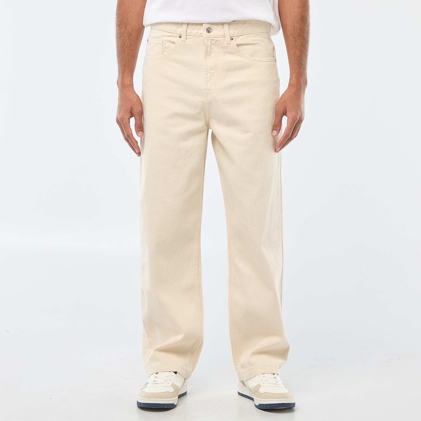 Jean large / relaxed fit à 5 poches BLANC