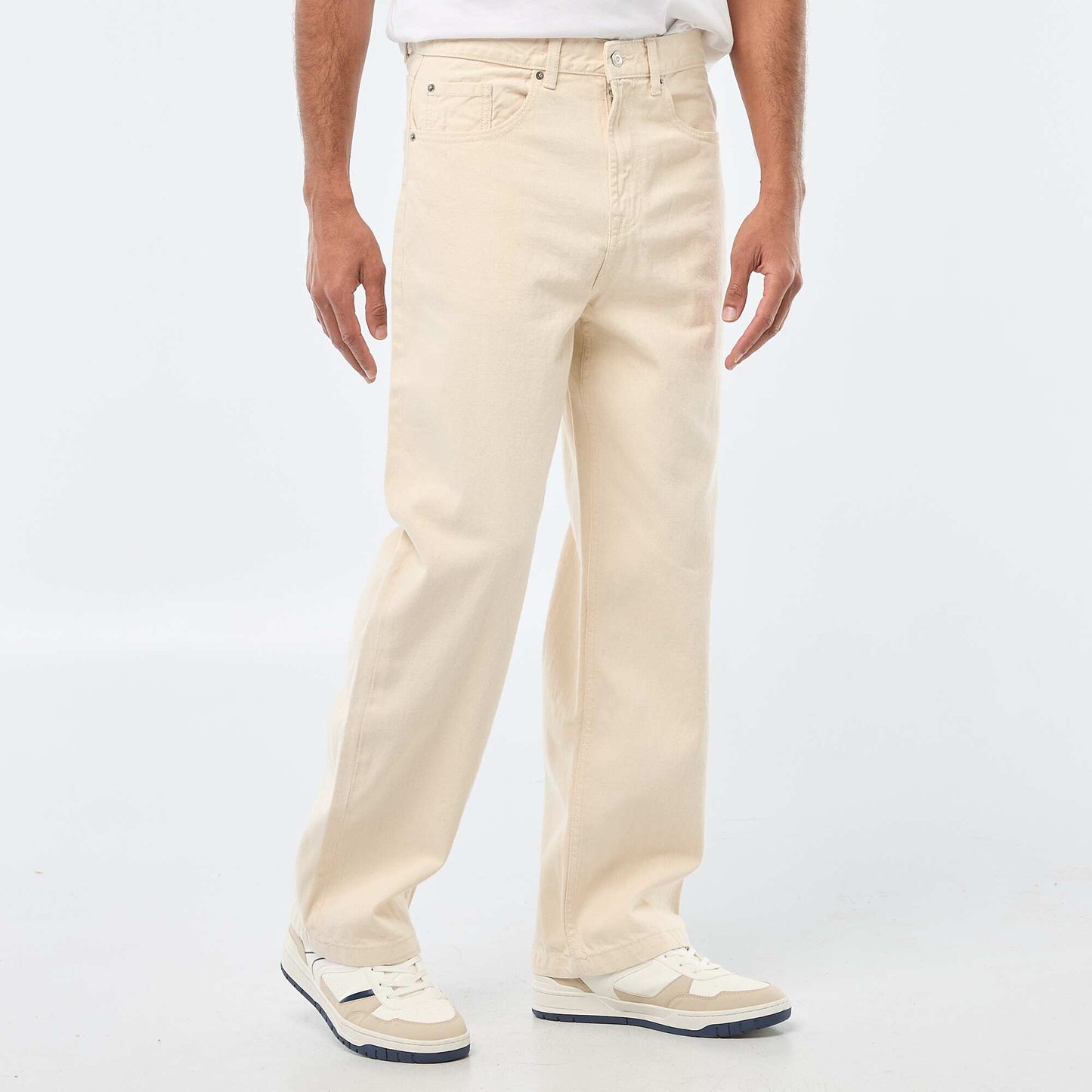 Jean large / relaxed fit à 5 poches BLANC