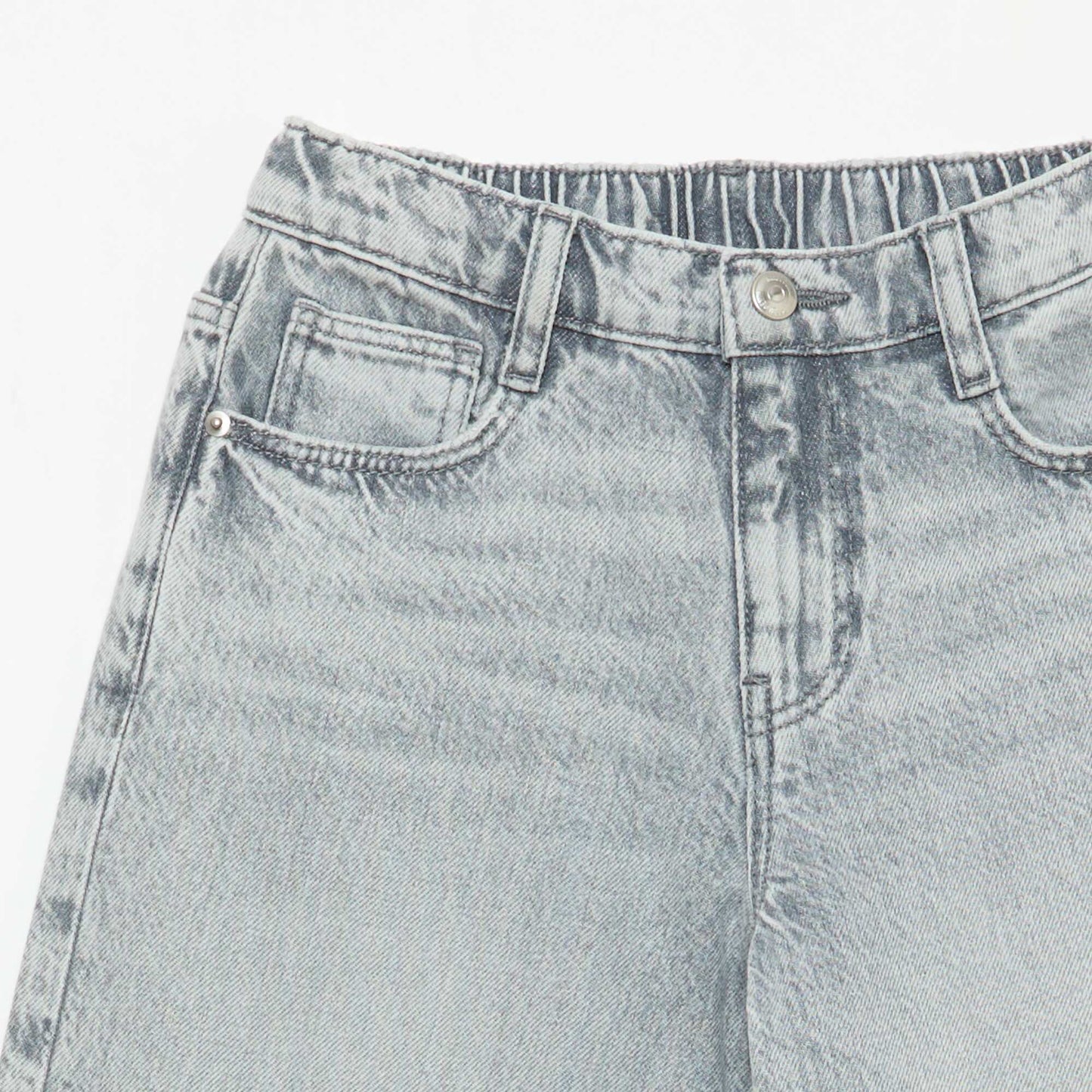 Jean baggy uni 5 poches GRIS