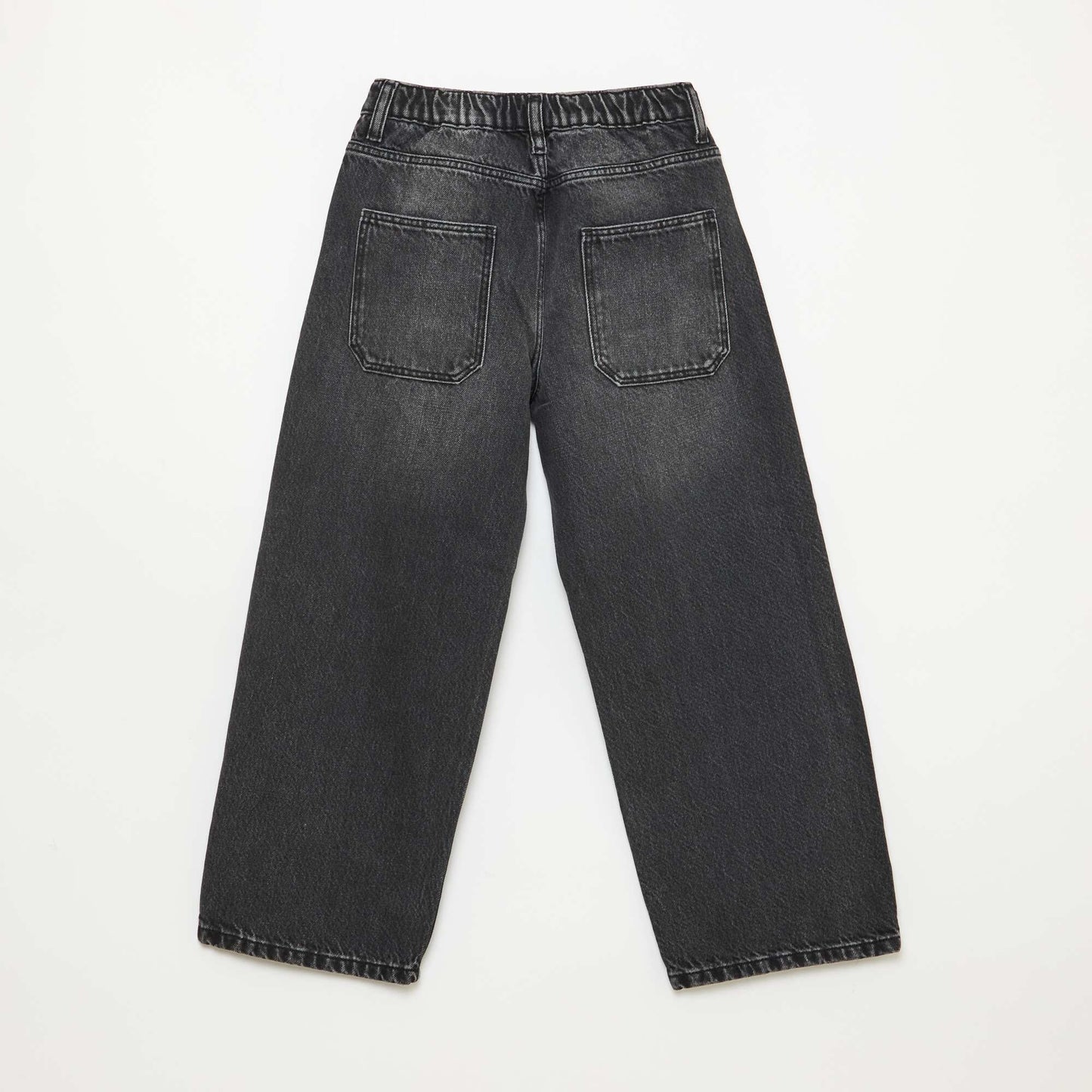 Jean baggy uni 5 poches NOIR