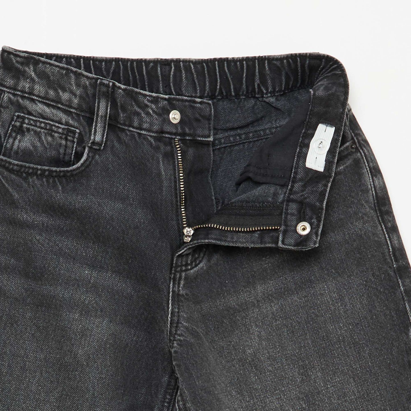 Jean baggy uni 5 poches NOIR