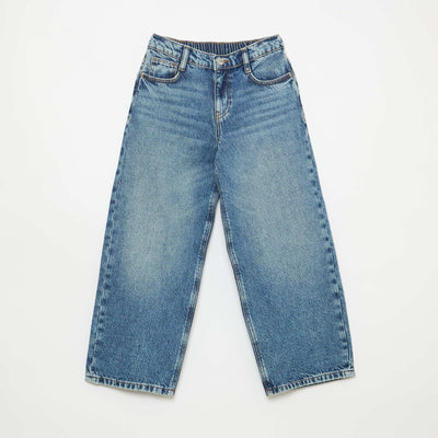Jean baggy uni 5 poches BLEU