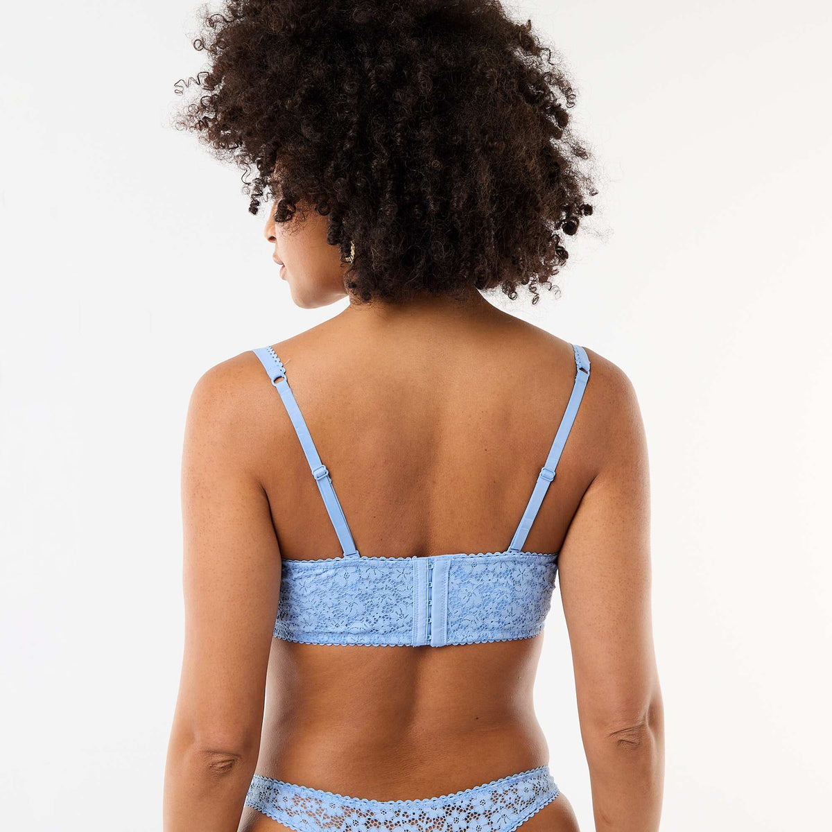 Soutien-gorge bustier en dentelle BLEU
