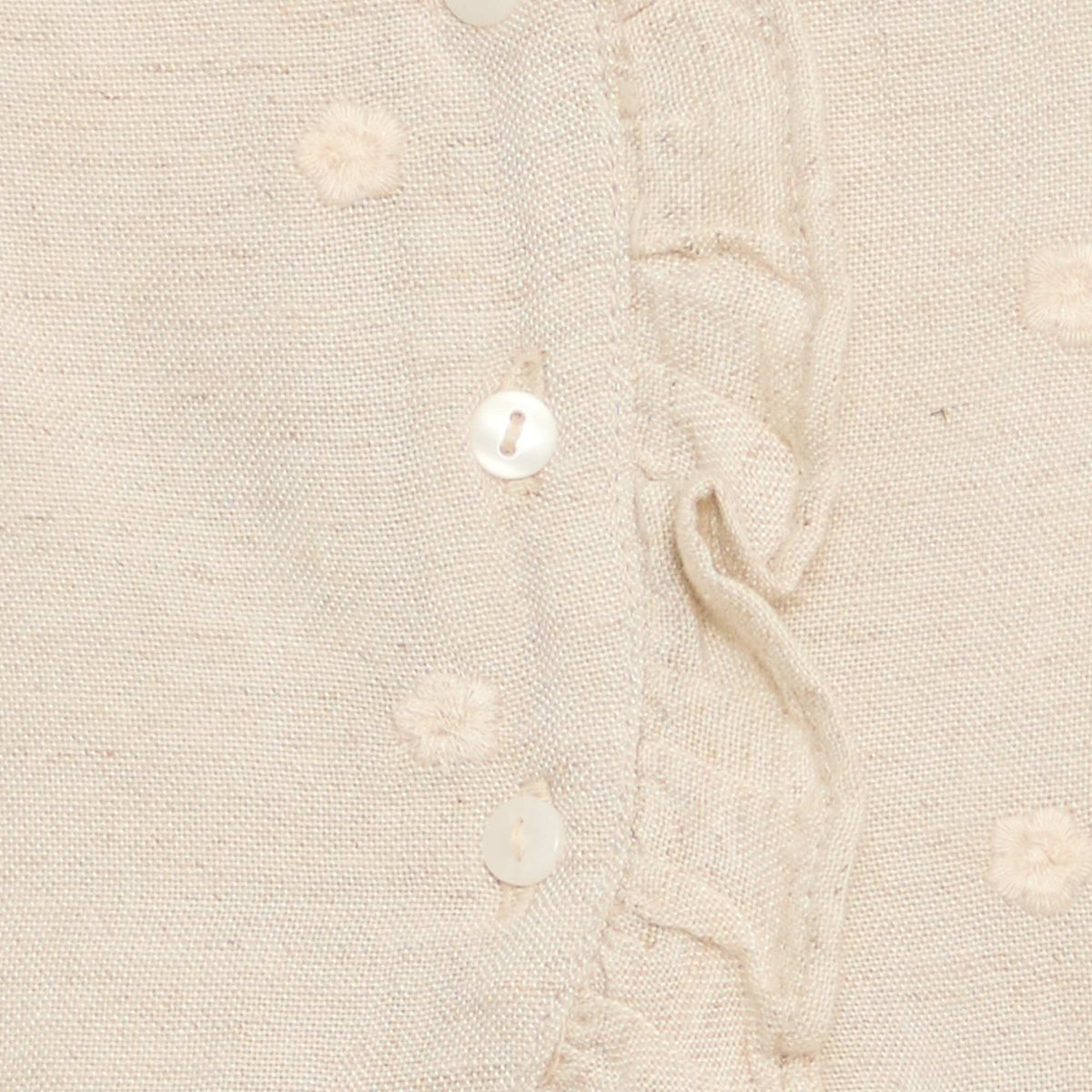 Blouse brodée sans manches BEIGE