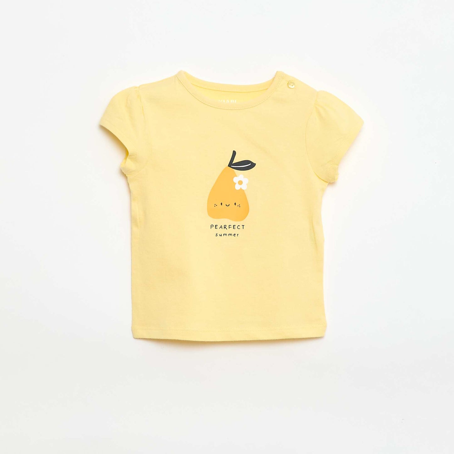 T-shirt en jersey avec manches courtes JAUNE